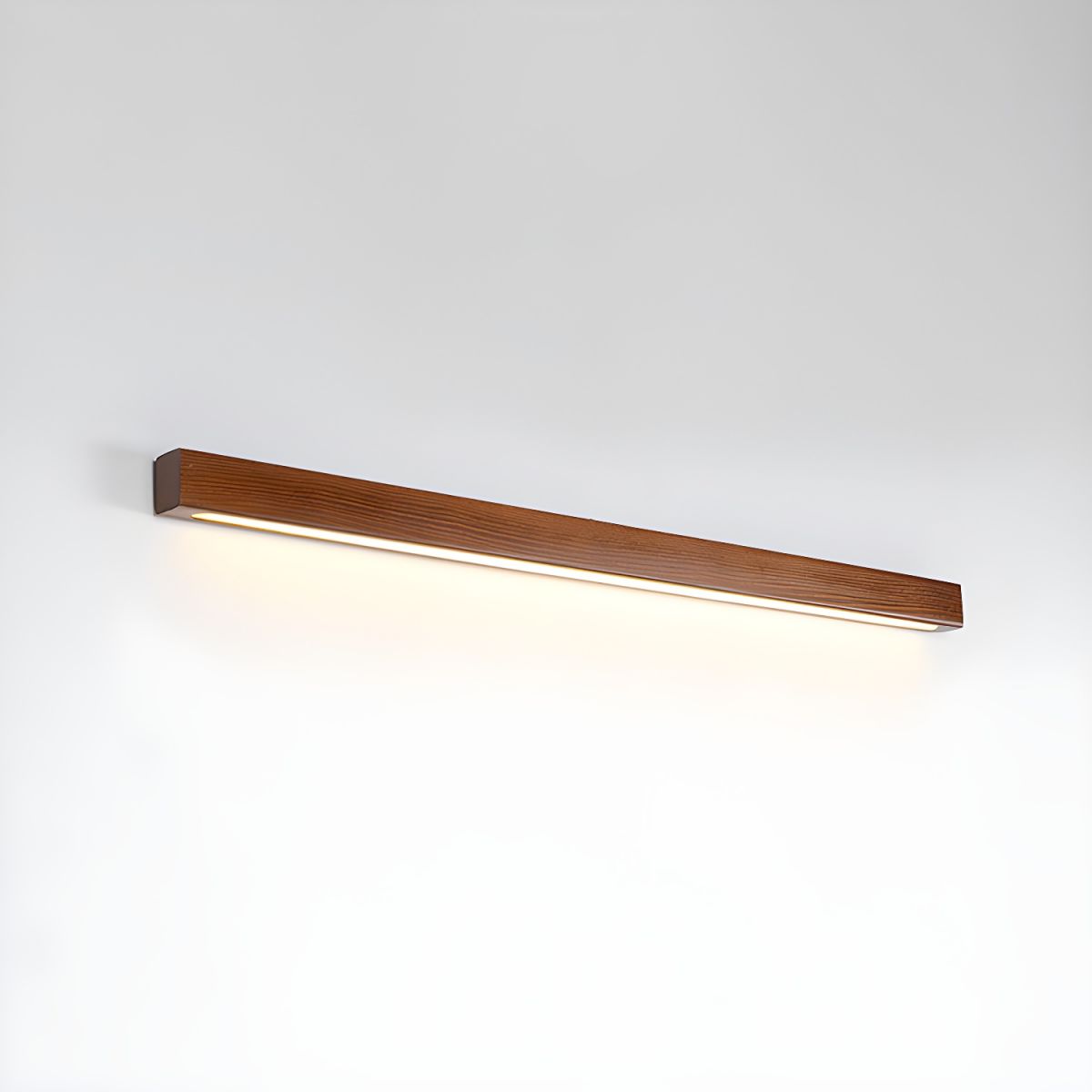 Arlo Linear Wood Wall Light - Modern Wooden LED Wall Sconce for Bedroom, Living Room & Hallway - Warm White Dimmable Lighting Fixture for Home Decor