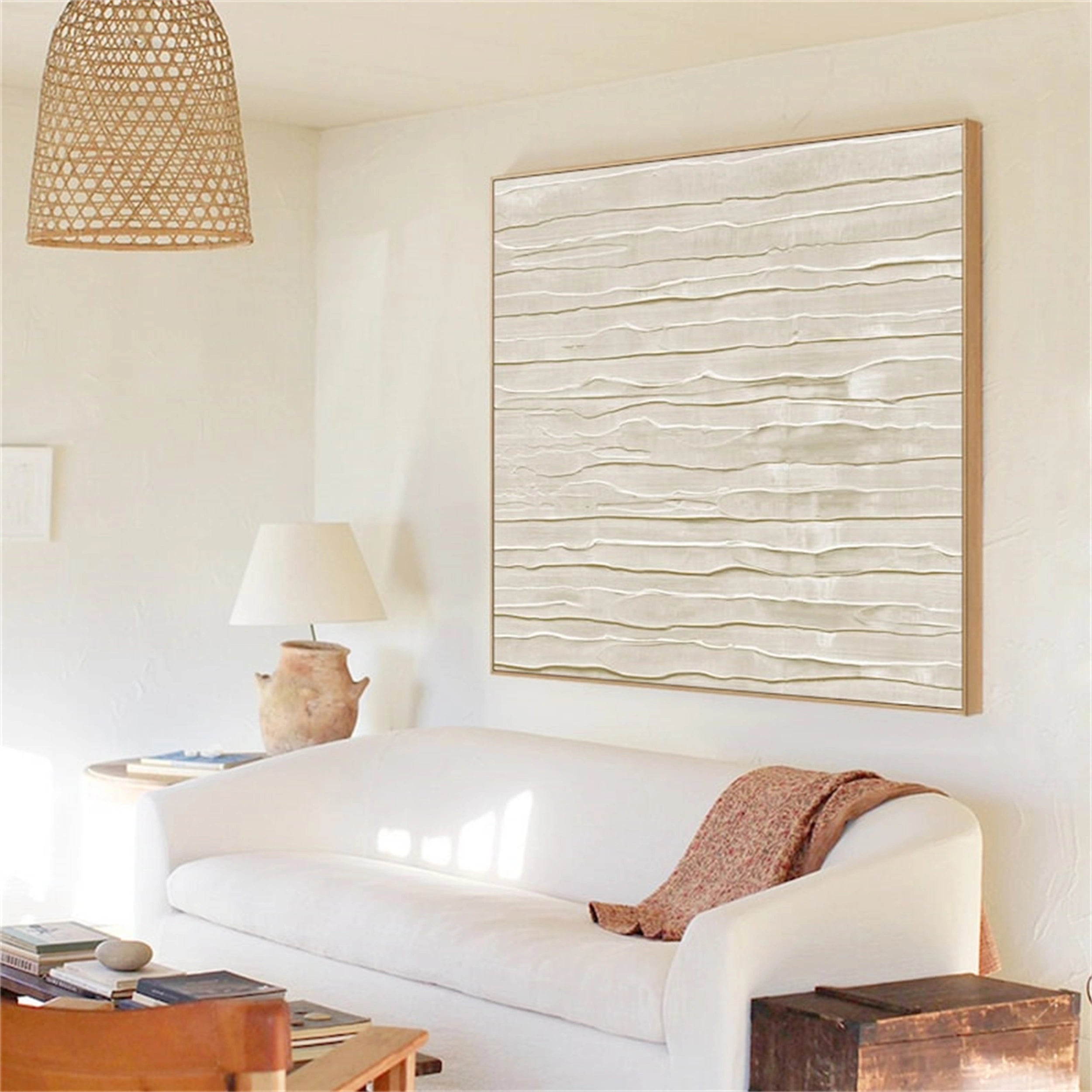 Beige & Brown Abstract Wall Art Print #BB074 - Modern Home Decor for Living Room, Bedroom & Office