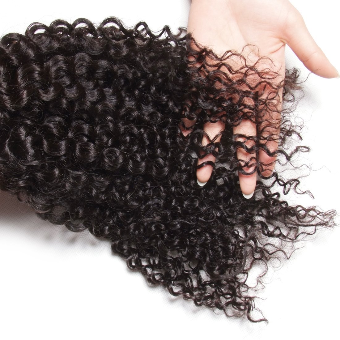 Klaiyi Hair Curly Bundles 100% Virgin Human Hair Extensions - 14 16 18 Inch Brazilian Weave for Natural Look | Perfect for Daily Styling, Parties & Special Occasions