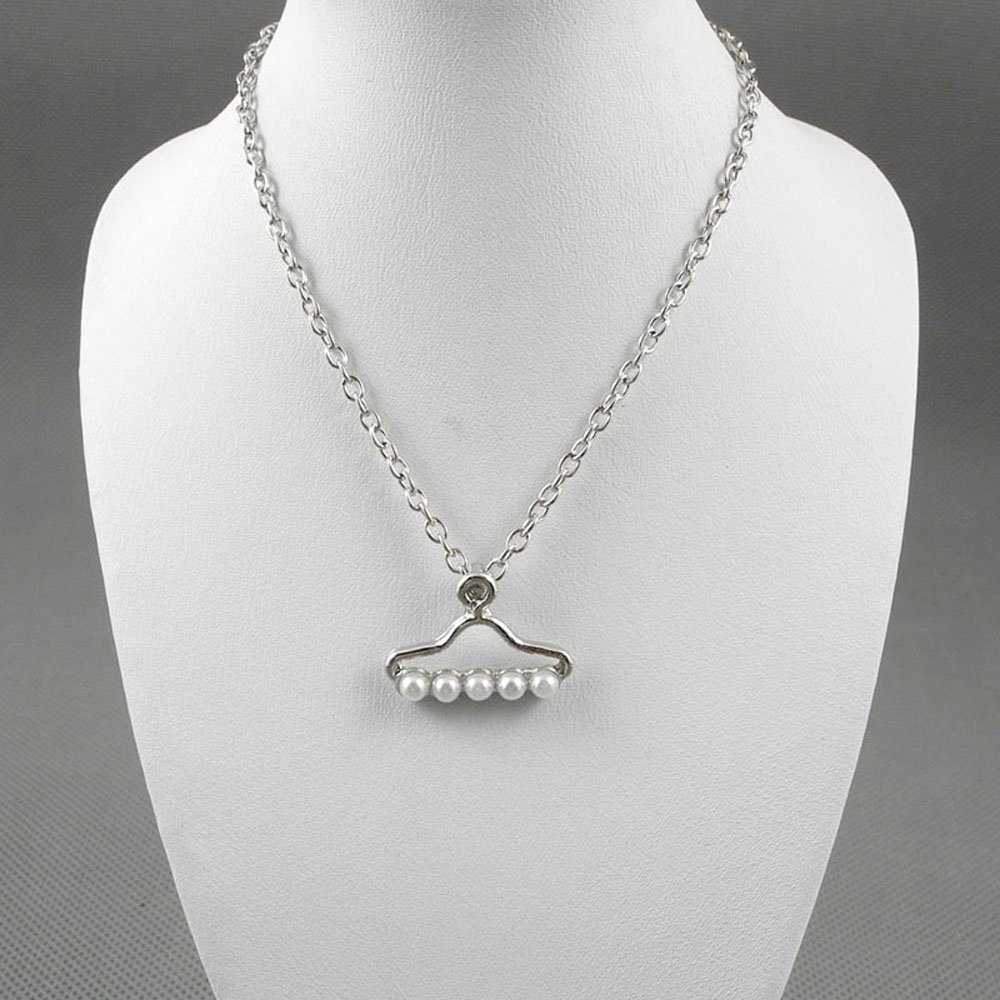 QL052 Pearl Clothes Hanger Pendant for Jewelry Making - DIY Fashion Necklace Charms