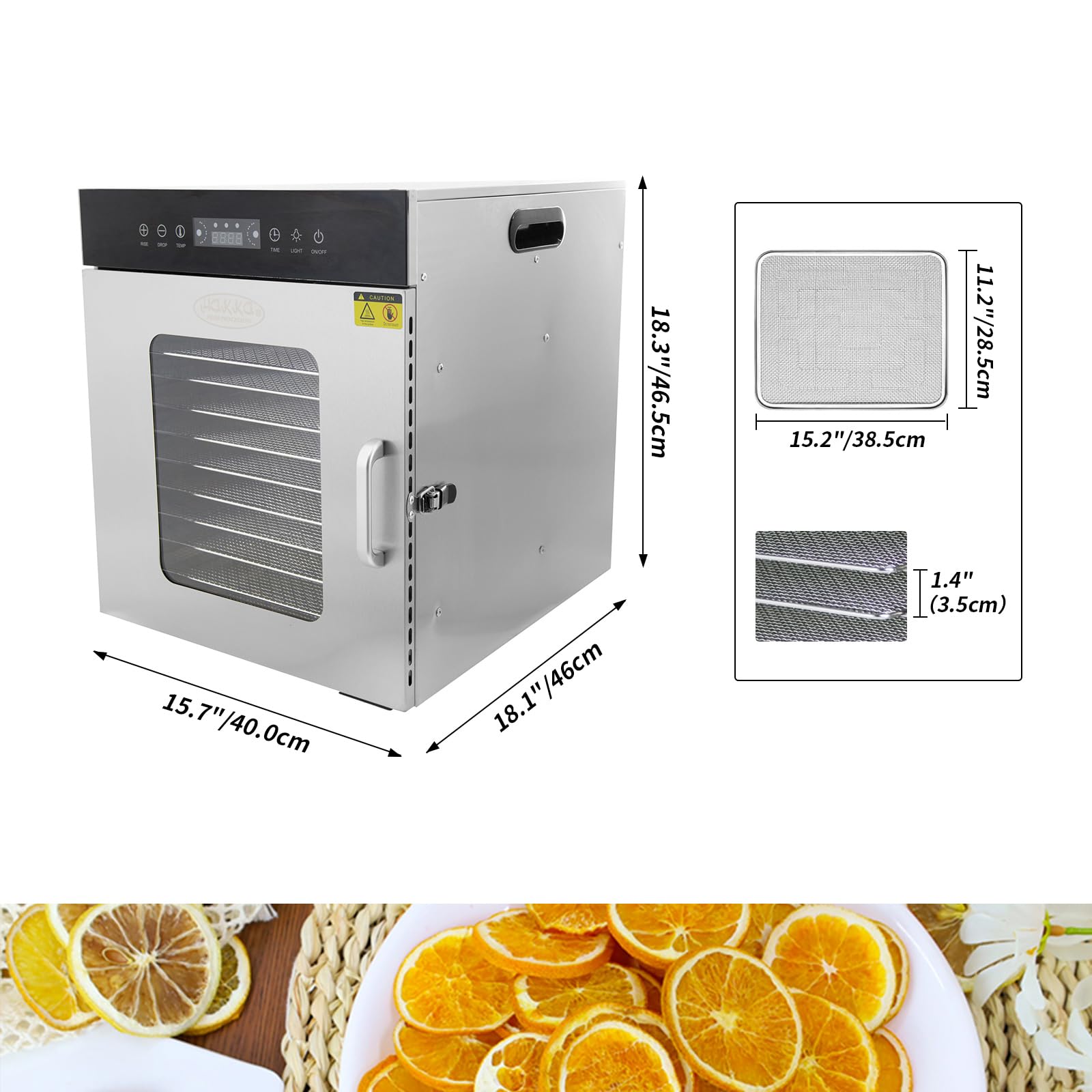 Premium 1000W Stainless Steel Food Dehydrator - 12 Tray Electric Food Dryer with Temperature Control & 24H Timer for Jerky, Meat, Fruit, Herbs, Mushrooms, Vegetables - Perfect for Home Cooking, Camping, Healthy Snacks & DIY Pet Treats