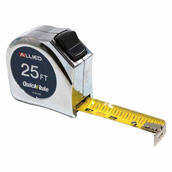 Allied 32877 Quick Rule 25-Foot X 1-Inch Tape Measure - Perfect for Construction, DIY Projects & Home Improvement