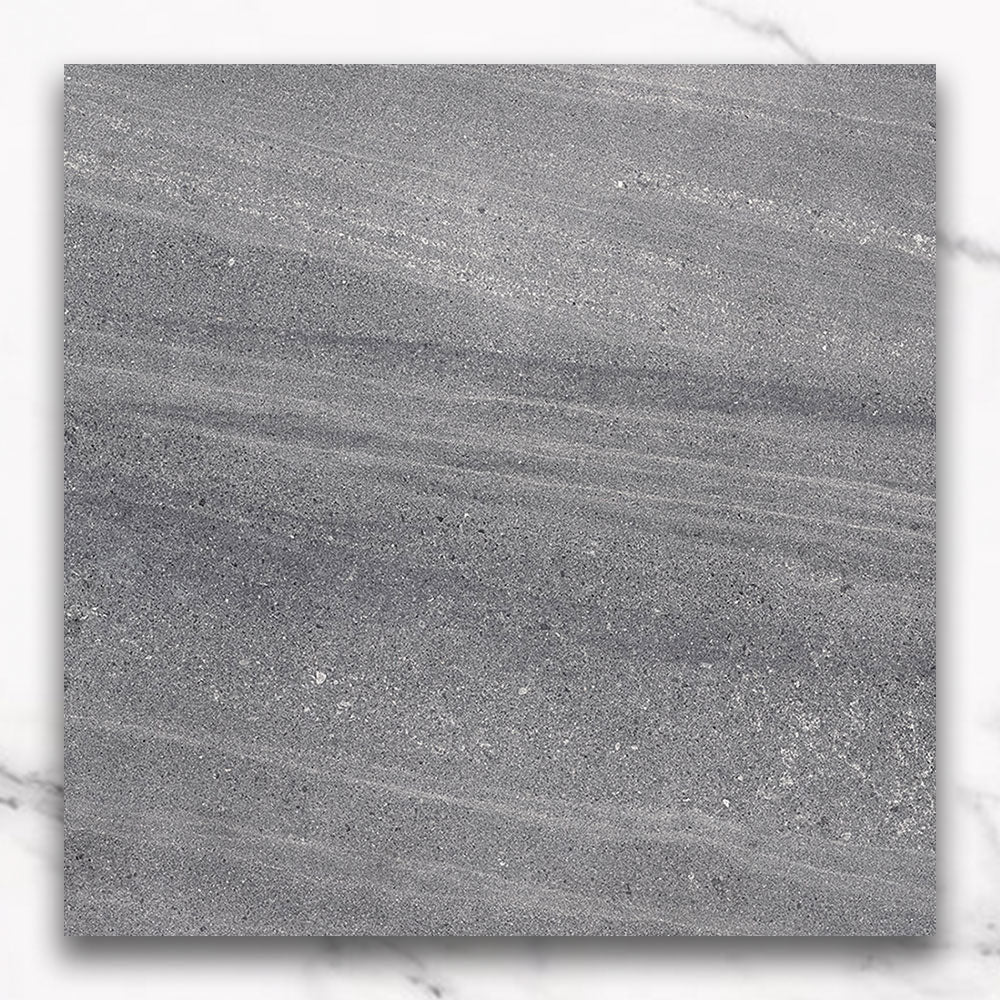 Premium Dark Grey 300x300mm Limestone Look Lappato Porcelain Tile - Elegant Flooring for Living Room, Kitchen & Bathroom Renovations