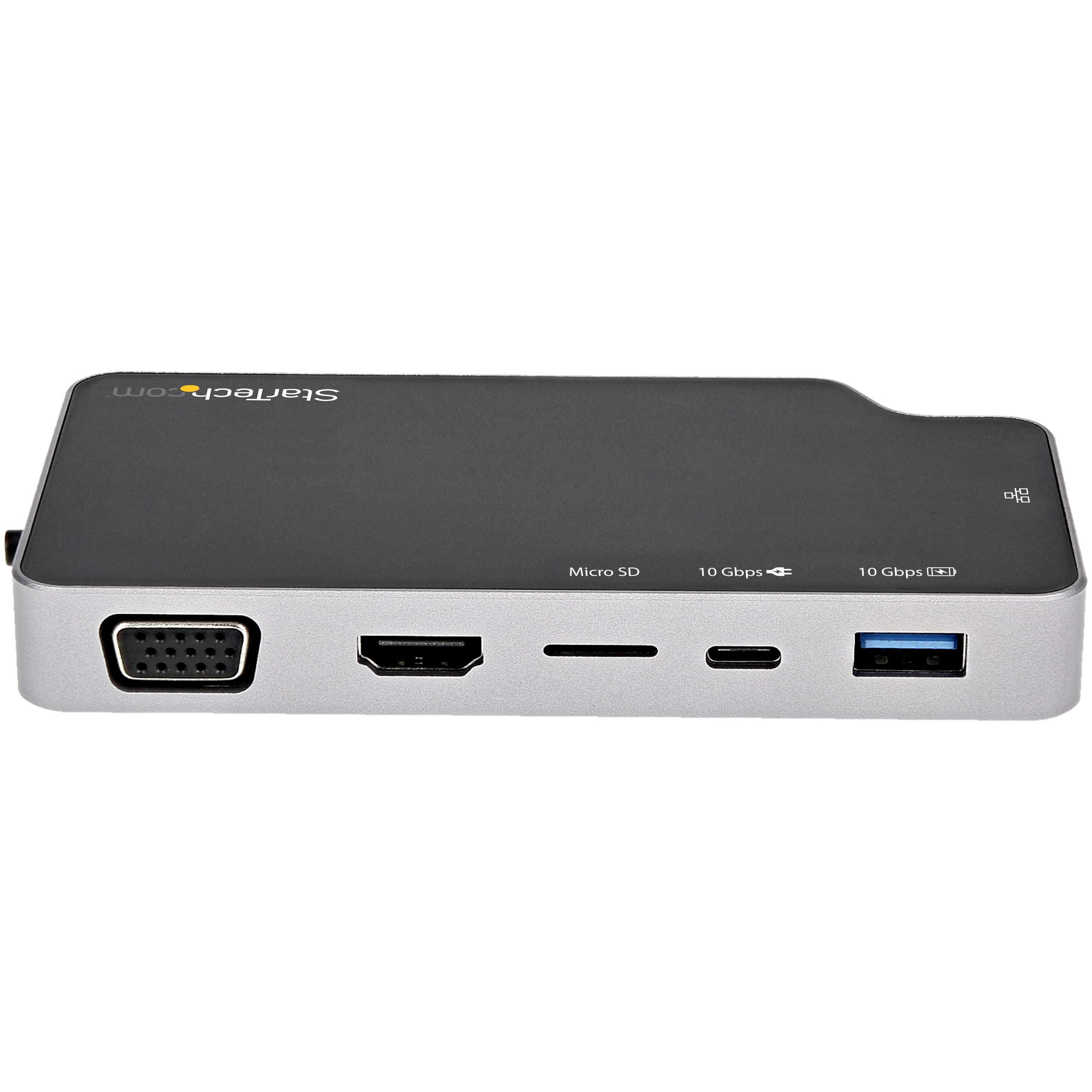 StarTech.com USB C Hub with 4K HDMI/VGA, 100W PD, 2x USB 3.1, Gigabit Ethernet, MicroSD - Portable USB-C Dock for MacBook Pro/Air, Dell XPS, Surface Laptop - Perfect for Home Office, Travel & Presentations