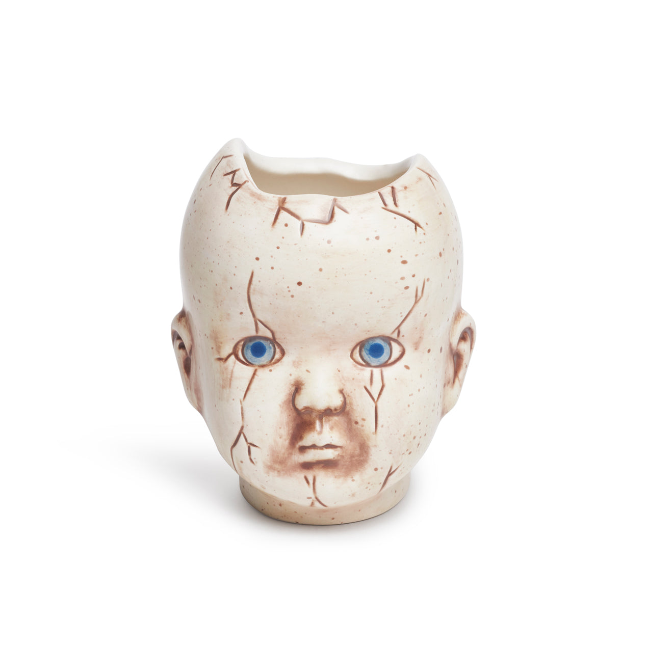 DOLL HEAD MUG - 15oz (440ml) Glazed Ceramic Coffee Cup with Unique Design - Perfect for Halloween Decor, Gift Giving & Quirky Home Decor