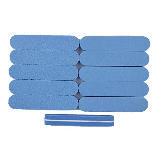 10Pcs Professional Mini Nail Buffer Files - Blue Manicure Pedicure Tools Set for Smoothing & Polishing Nails | Perfect for Home Salon, Nail Art & DIY Beauty Care