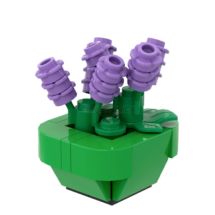 LEGO Brickanicals #7 Lavender Building Kit - MiniMOC Botanical Set for Creative Play, Home Decor & Gift Ideas