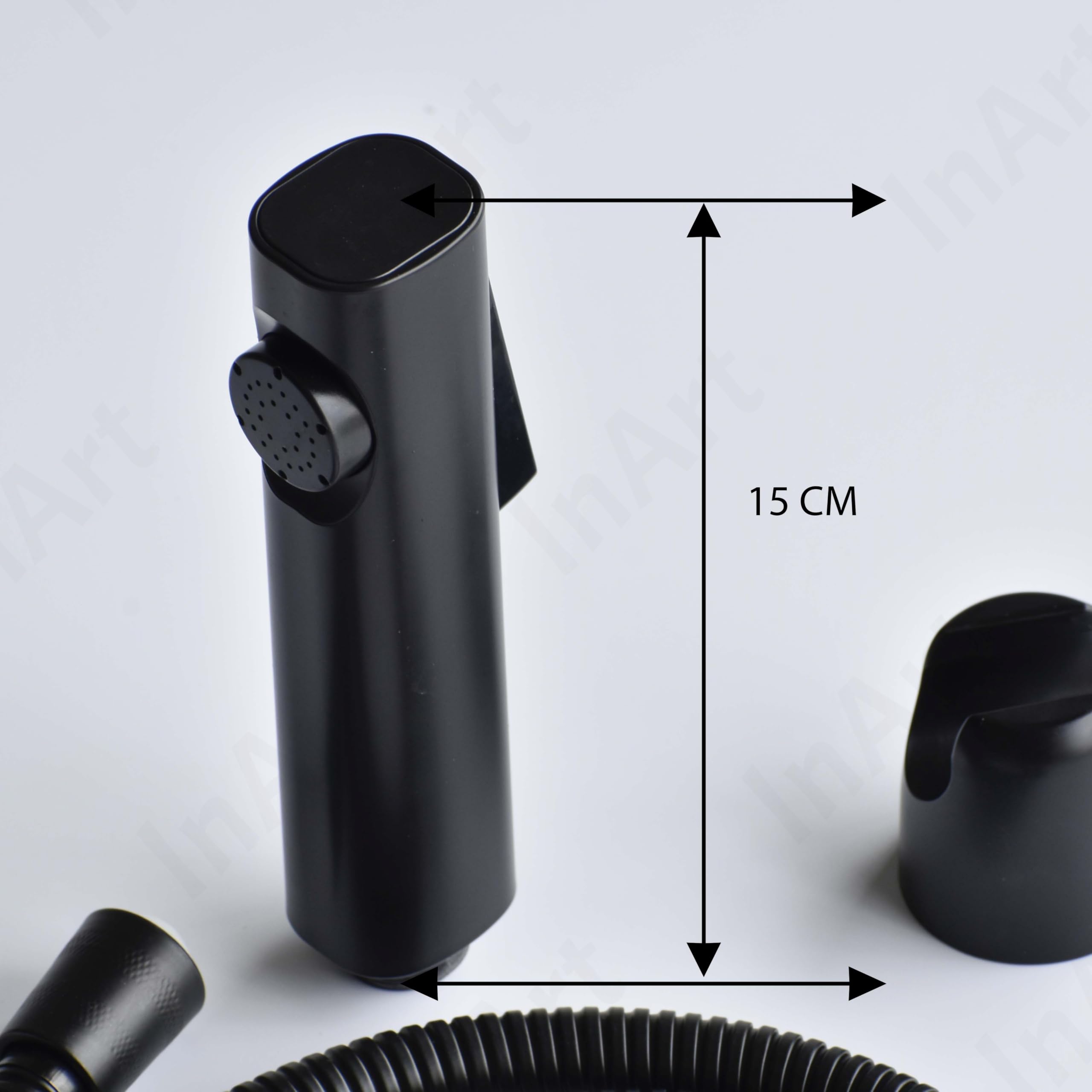 Premium Black Matte Wall-Mounted Bidet Sprayer for Western Toilets - High Pressure Bathroom Faucet Jet with 1.2M Hose & Installation Kit - Perfect for Toilet Cleaning, Baby Care, and Personal Hygiene