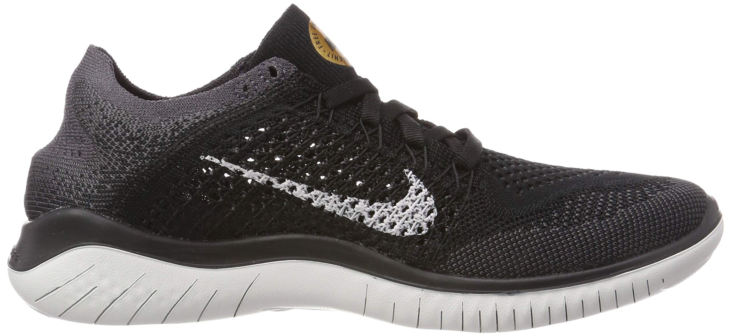 Nike Women's Free RN Flyknit Running Shoes - Black/Vast Grey/Metallic Gold - Size 5.5 B (M) - Lightweight & Breathable for Jogging, Gym Workouts & Daily Wear