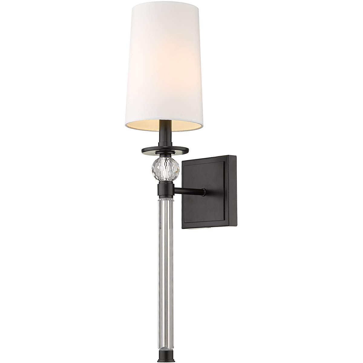 Z-Lite 805-1S-MB Modern Single Light Wall Sconce - Matte Black Finish for Bedroom, Hallway & Living Room Lighting