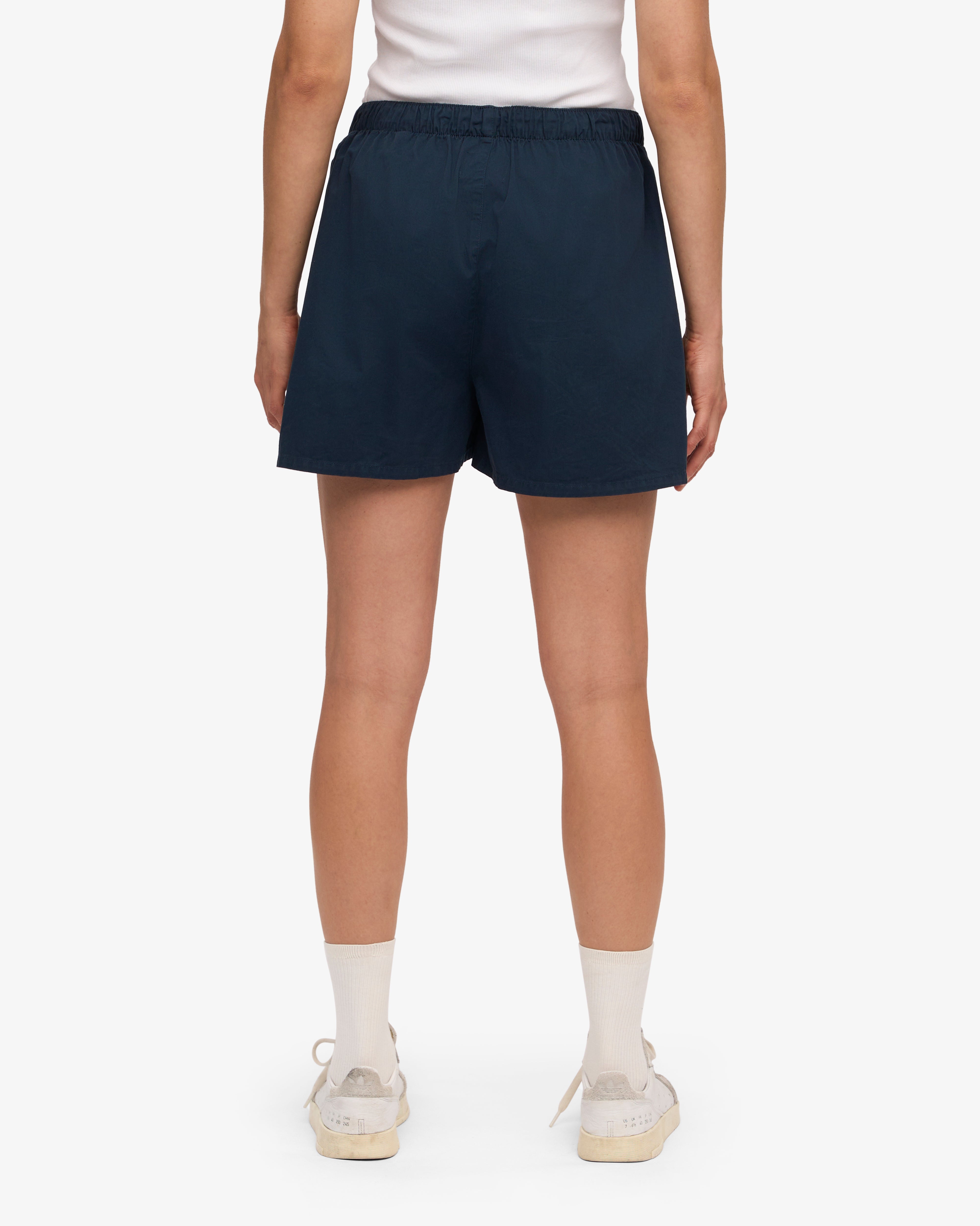 Organic Cotton Women's Twill Shorts - Navy Blue | Comfortable & Breathable for Summer, Travel & Casual Wear