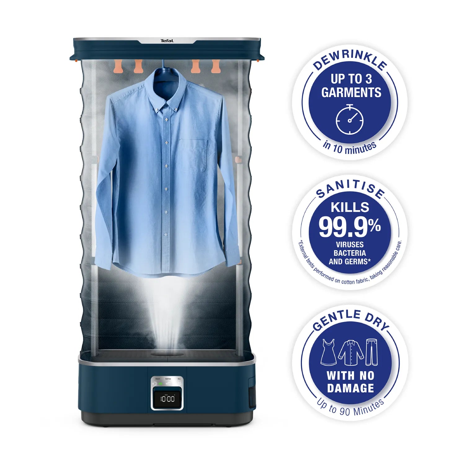 Tefal Care For You First Automatic Garment Steamer YT2040 - Portable Clothes Steamer for Wrinkle Removal, Travel & Home Use - Perfect for Suits, Dresses & Delicate Fabrics