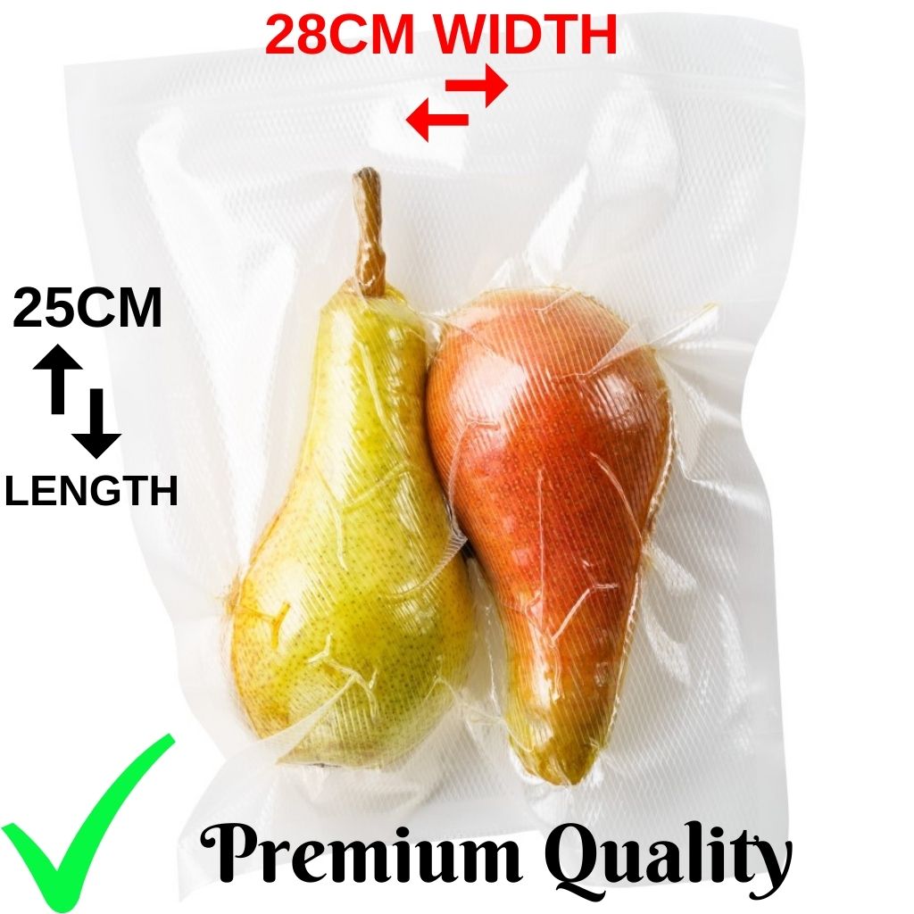 Premium Vacuum Sealer Bags 28x25cm (11x10 Inch) - 480 Bags Bulk Pack - Heavy Duty, BPA Free for Food Storage - Ideal for Sous Vide, Meal Prep & Freezer Organization