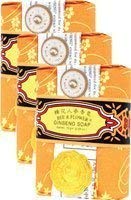 Bee and Flower Ginseng Soap 3 Pack (2.65 Oz Bars) - Natural Herbal Cleansing Bar for Face & Body - Perfect for Sensitive Skin & Daily Skincare Routine