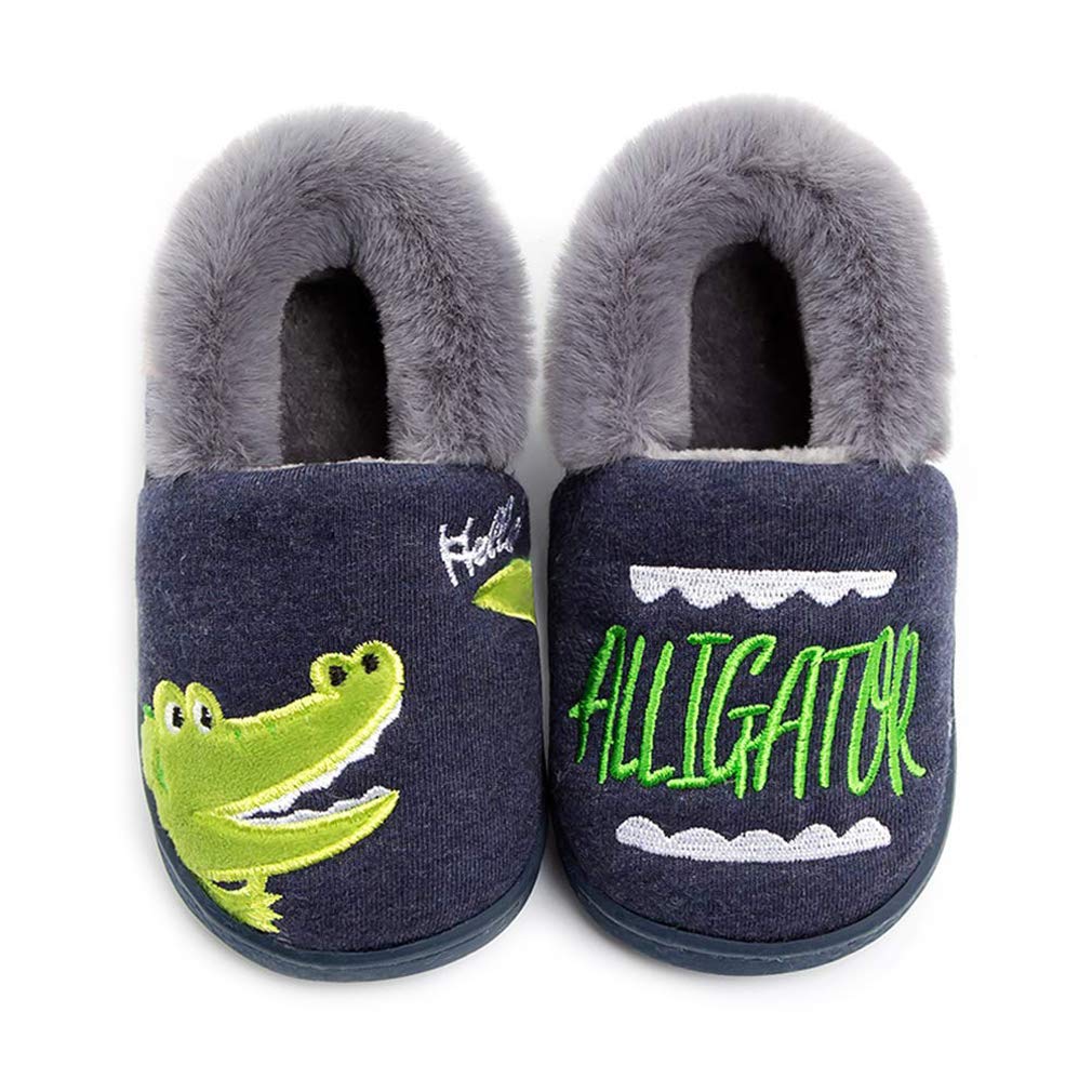 **Warm Fluffy Animal Slippers for Toddler Boys & Girls - Cozy Kids House Shoes for Indoor Comfort - Perfect for Winter, Home, and Playtime**