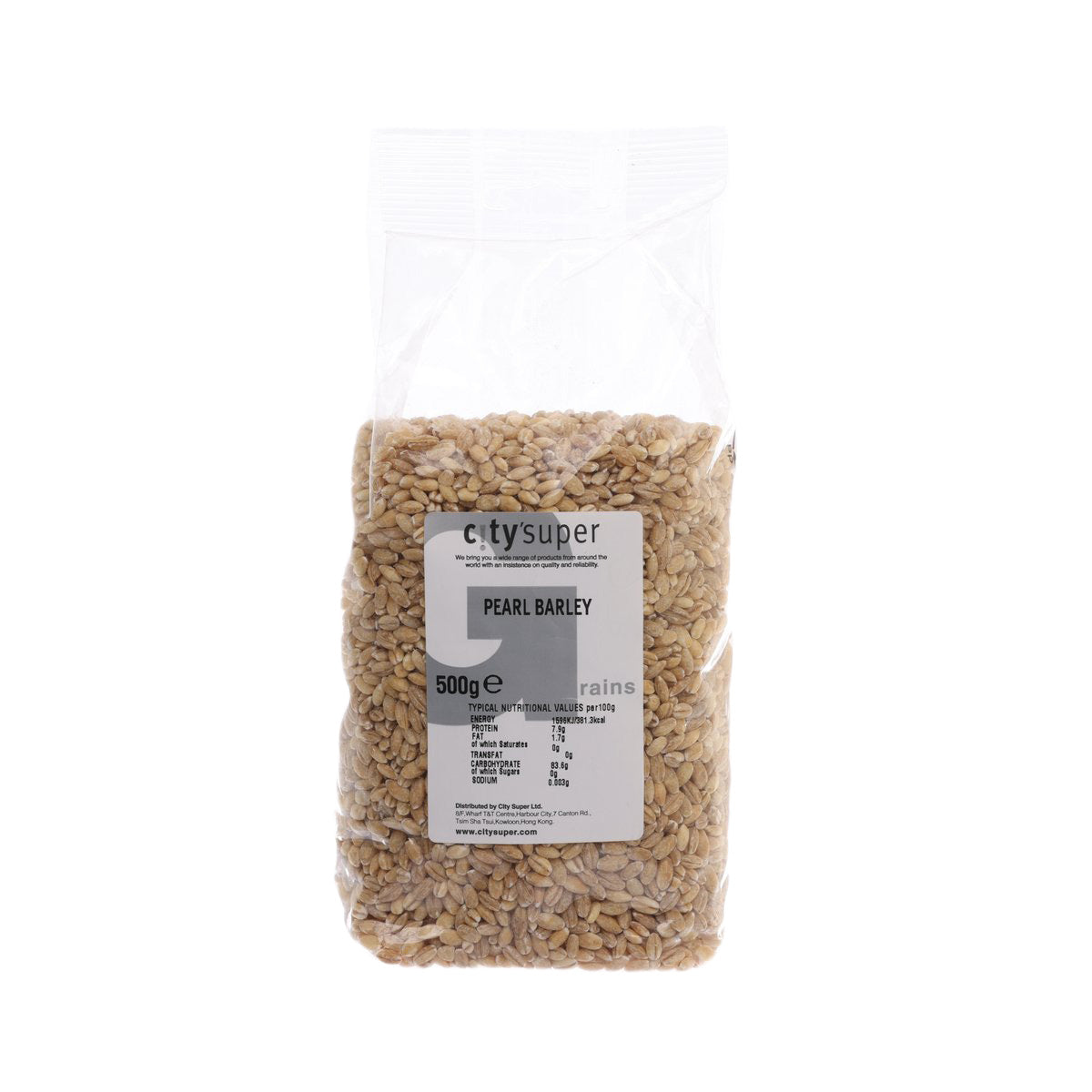 Organic Pearl Barley 500g - Non-GMO, Gluten-Free Whole Grain for Soups, Salads & Healthy Cooking