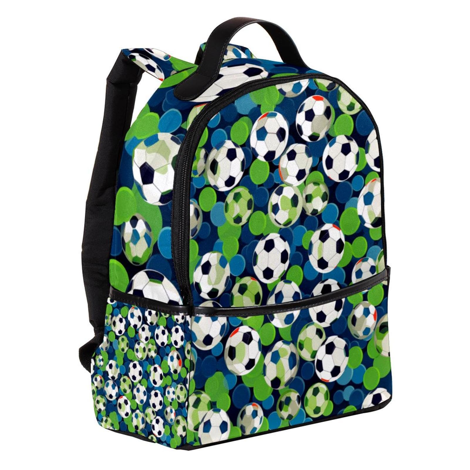 Stylish Travel Backpack for Women & Men - Durable Floral Soccer Ball Print Backpack for Hiking, School, Work & Sports | Perfect for Commuting, Gym & Outdoor Adventures