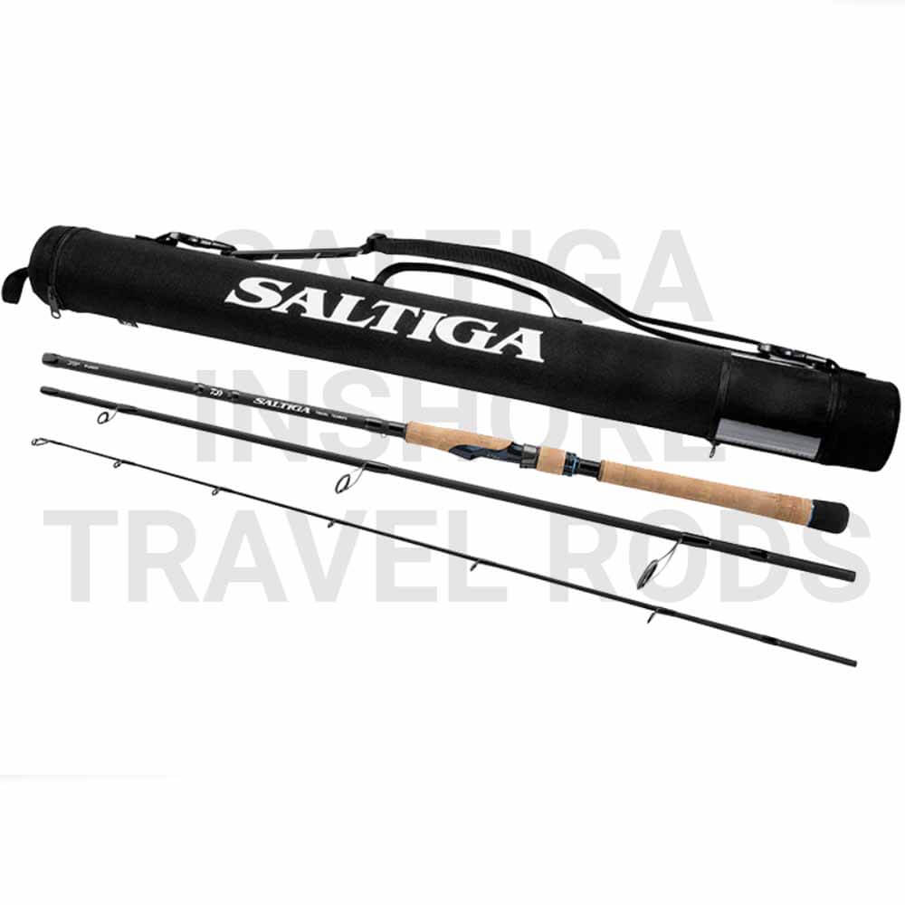 Daiwa Saltiga Inshore Travel Fishing Rod - Lightweight Carbon Fiber Spinning Rod for Saltwater & Freshwater Fishing - Perfect for Travel, Kayak & Shore Fishing Adventures