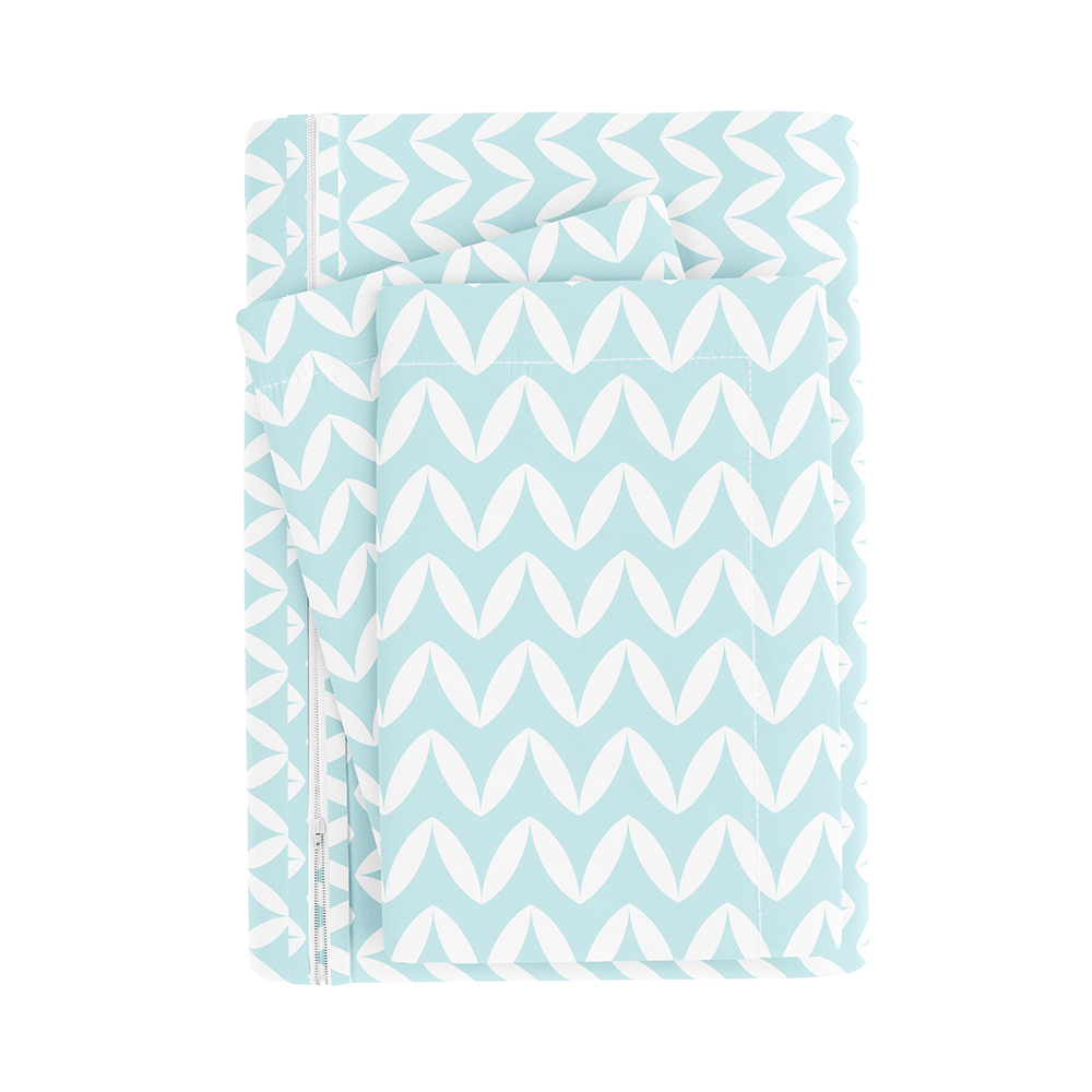 Chevron Pattern 3-Piece Duvet Cover Set - Soft Puffed Textured Bedding for Cozy Comfort | Perfect for Master Bedroom, Guest Room & Dorm Decor