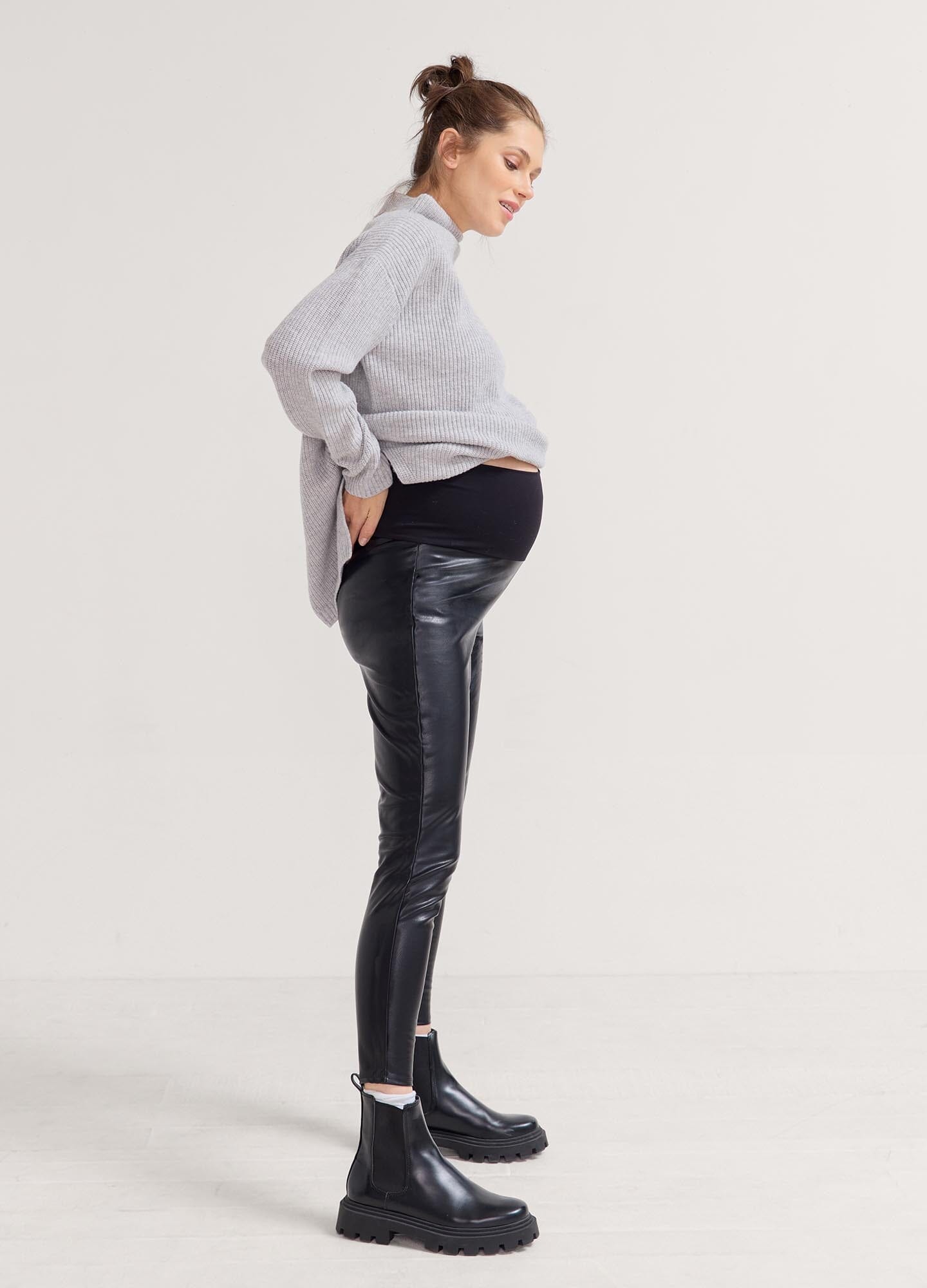Vegan Stretch Leather Leggings for Women - High Waisted Faux Leather Pants - Comfortable & Stylish for Yoga, Workout, and Everyday Wear