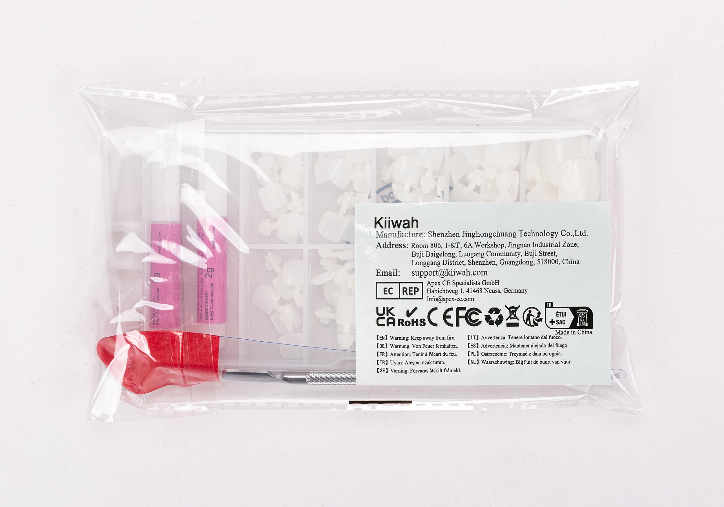 100PCS Acrylic Fake Toenails Set - 10 Sizes Natural Full Cover Artificial Toe Nail Tips with Storage Box for Women & Girls - Perfect for Nail Salon, DIY Nail Art, Pedicures, and Home Manicure Kits
