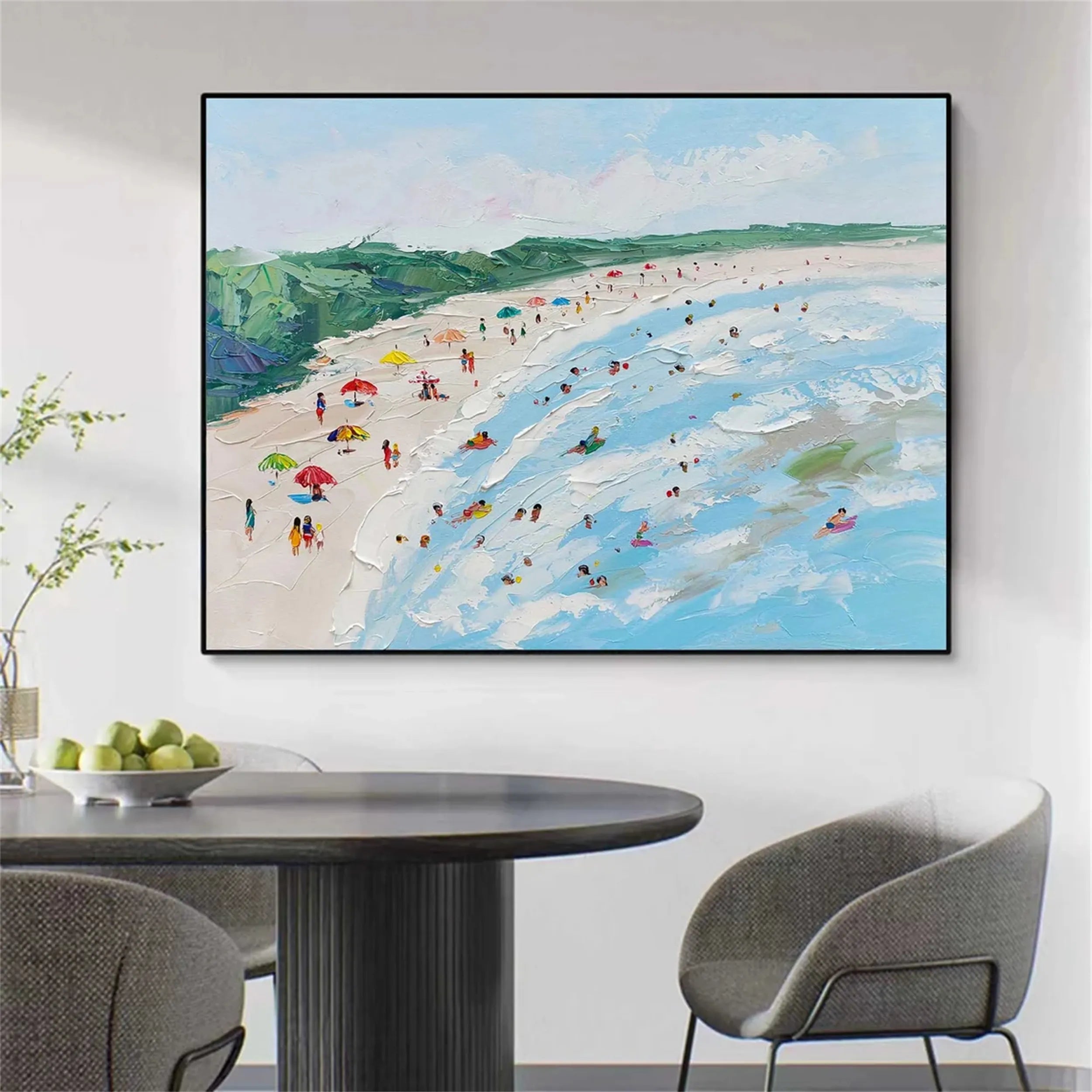 Ocean and Sky Painting #OS131 - Stunning Handmade Wall Art for Home & Office Decor - Perfect for Living Room, Bedroom, or Office Spaces