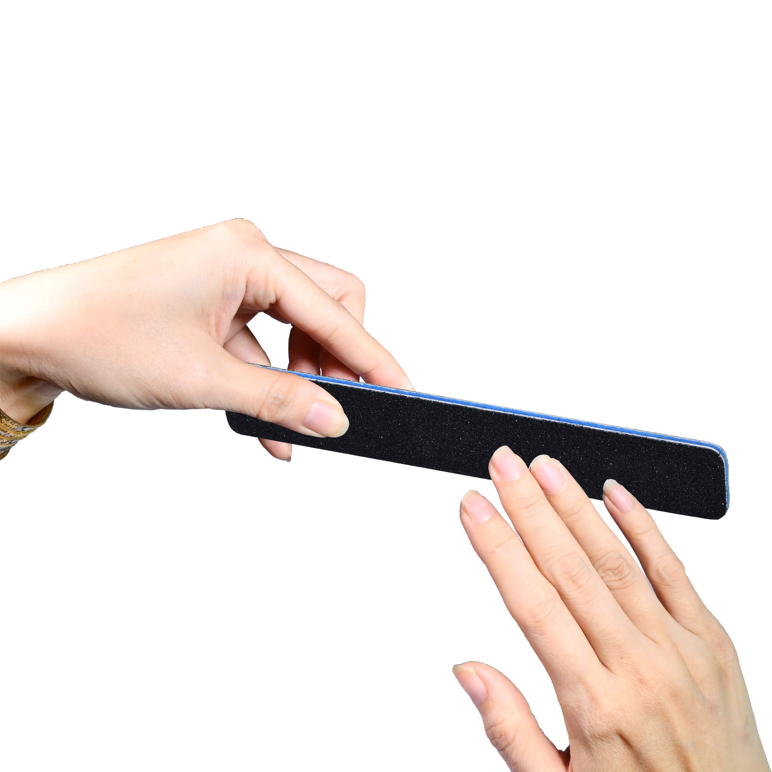 50 PCS Jumbo Black Nail Files for Acrylic Nails - 60/60 Grit Emery Boards - Professional Manicure & Pedicure Tools for Salon & Home Use
