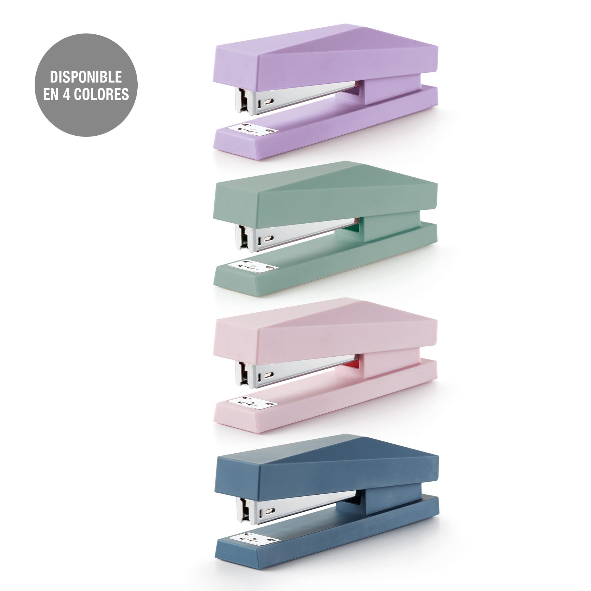 Miquelrius Bella Garden Pink Stapler - Cute Office & School Supplies for Paper, Notebooks, Crafting & Home Organization