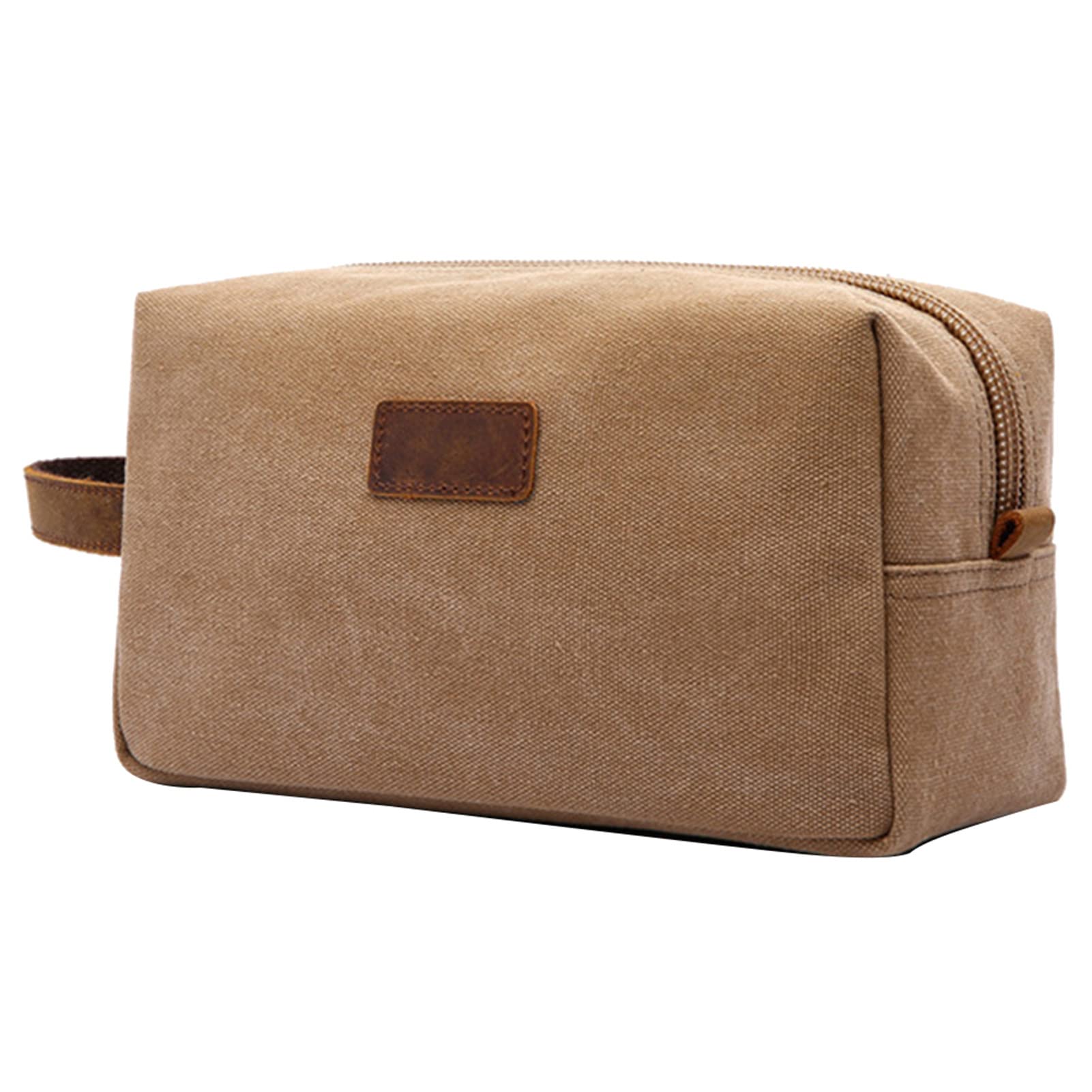 Vintage Canvas Toiletry Bag for Men - Travel Cosmetic Organizer Pouch, Soft Makeup Bag for School & Gym - Perfect for Travel, Camping & Daily Essentials Storage