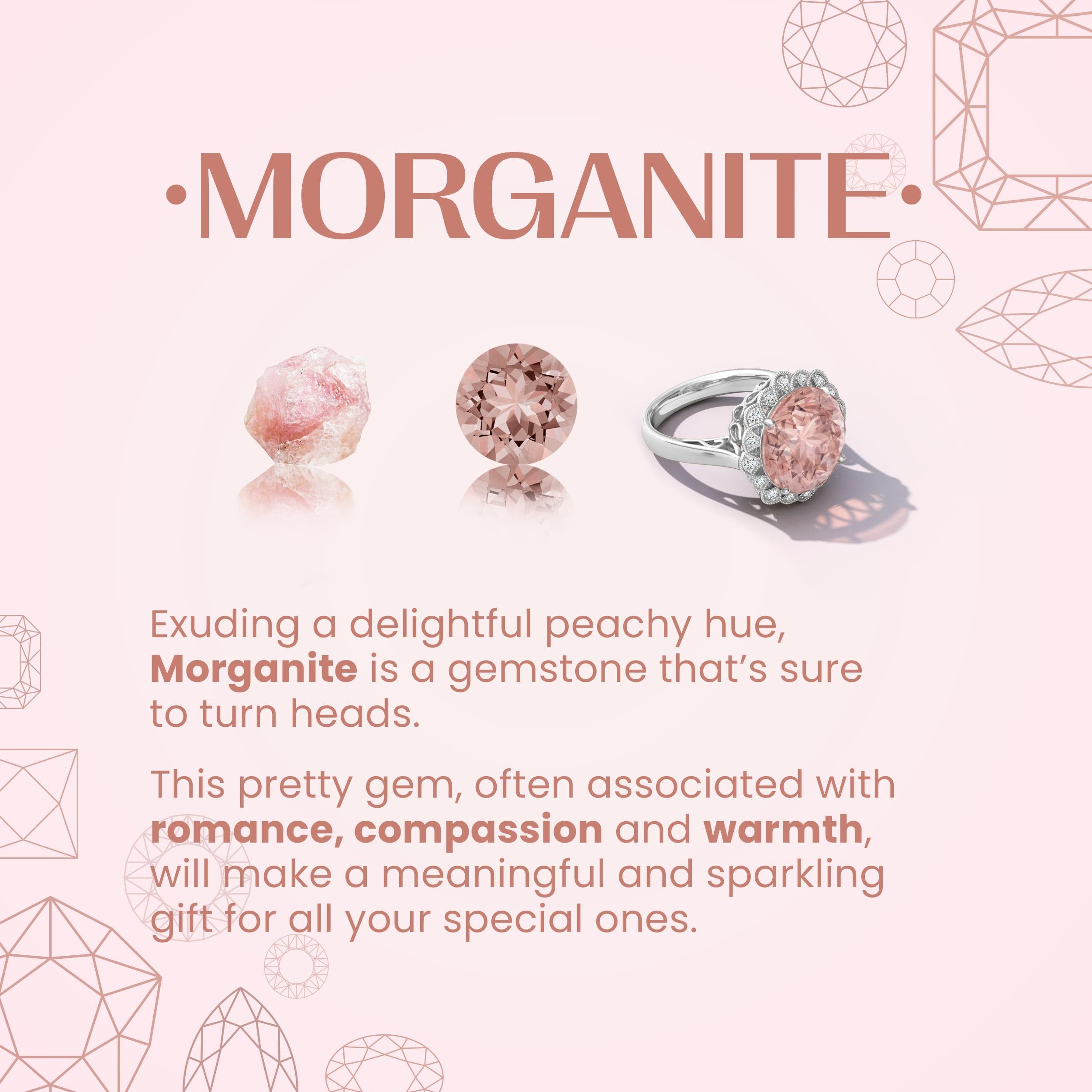 Angara Natural Classic Round Morganite Solitaire Pendant in 14K Solid Gold/Platinum | Elegant Rose Quartz Necklace for Women | Perfect Birthday, Engagement, Anniversary & Wedding Jewelry Gift | Ideal for Romantic Dinners, Special Occasions & Everyday Wear