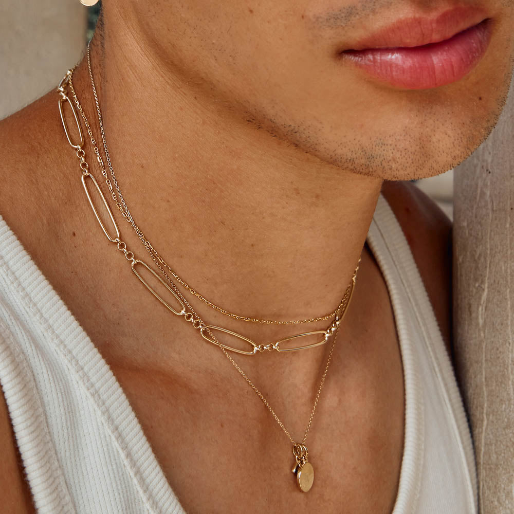 Gold Wire Paperclip Chain Necklace for Women - Trendy Layered Minimalist Jewelry for Everyday Wear, Office & Date Night