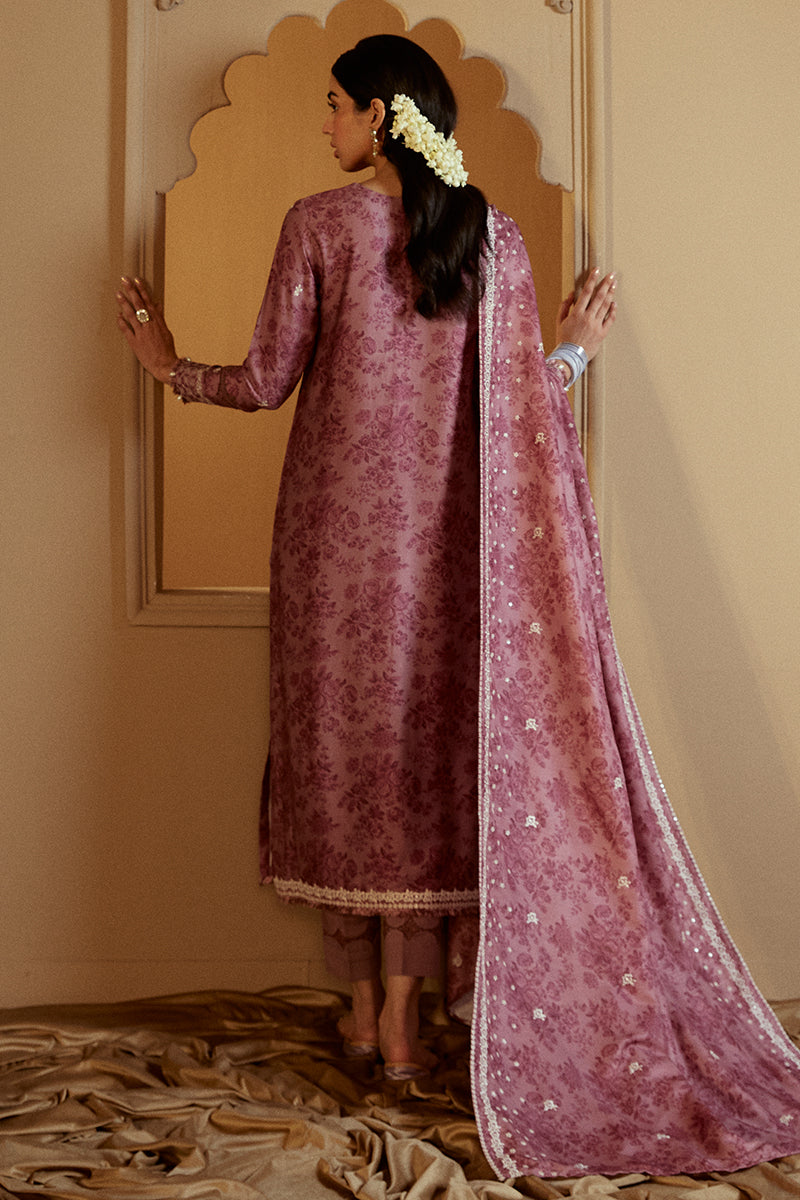 MAUVE DREAM 3-Piece Embroidered Marina Suit Set - Elegant Floral Embroidery Women's Outfit for Summer Beach Vacations & Resort Wear
