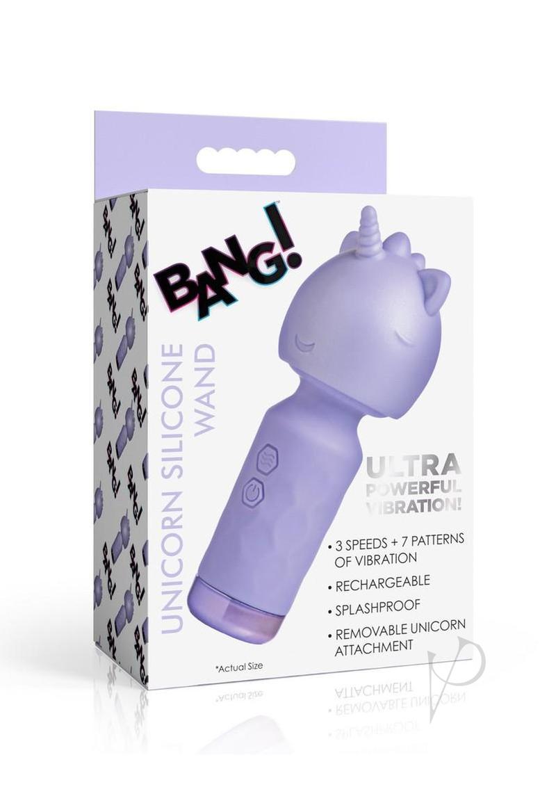 Rechargeable Silicone Wand Massager - Purple Unicorn Design for Relaxation & Stress Relief - Perfect for Home Spa, Self-Care & Couples Use