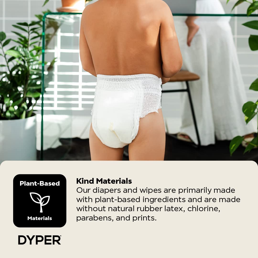 DYPER Toddler Potty Training Pants for Girls & Boys (Size 3T-4T) - Hypoallergenic, Plant-Based Materials, Day & Overnight Protection - Gentle for Sensitive Skin, Unscented - Perfect for Potty Training at Home or Travel