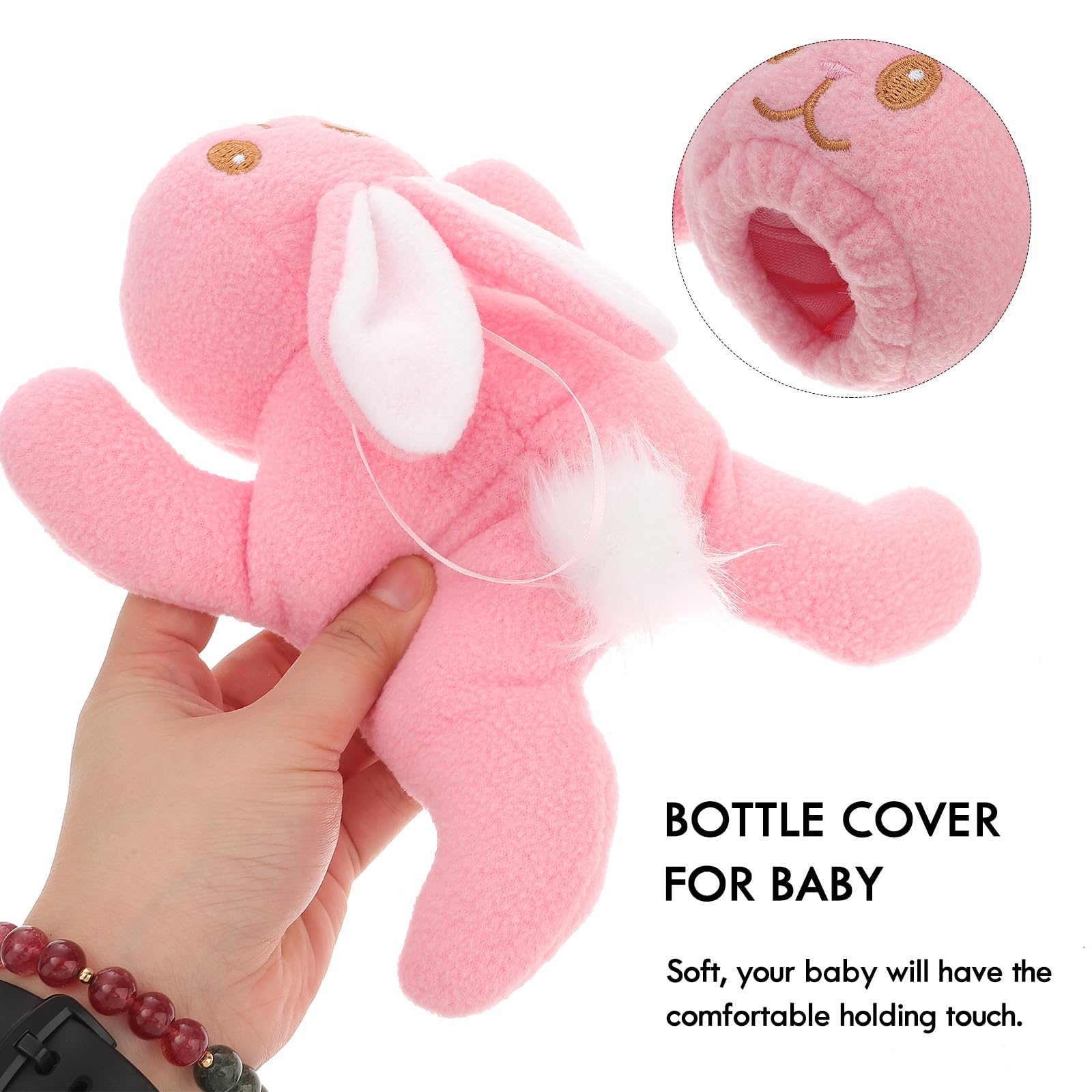 Bunny Shaped Detachable Bottle Holder Pillow - Portable Milk Bottle Support Cushion for Home, Outdoor & Travel - Perfect for Nursing, Baby Feeding, and Car Seat Comfort