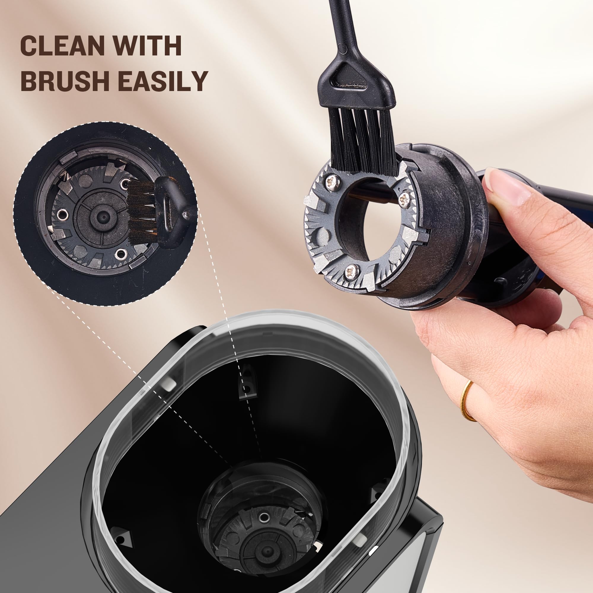 Premium Electric Coffee Grinder with Flat Burr - Adjustable Grind for 2-12 Cups | Perfect for Home, Office & Coffee Shops | Fresh Ground Coffee for Espresso, Drip & French Press