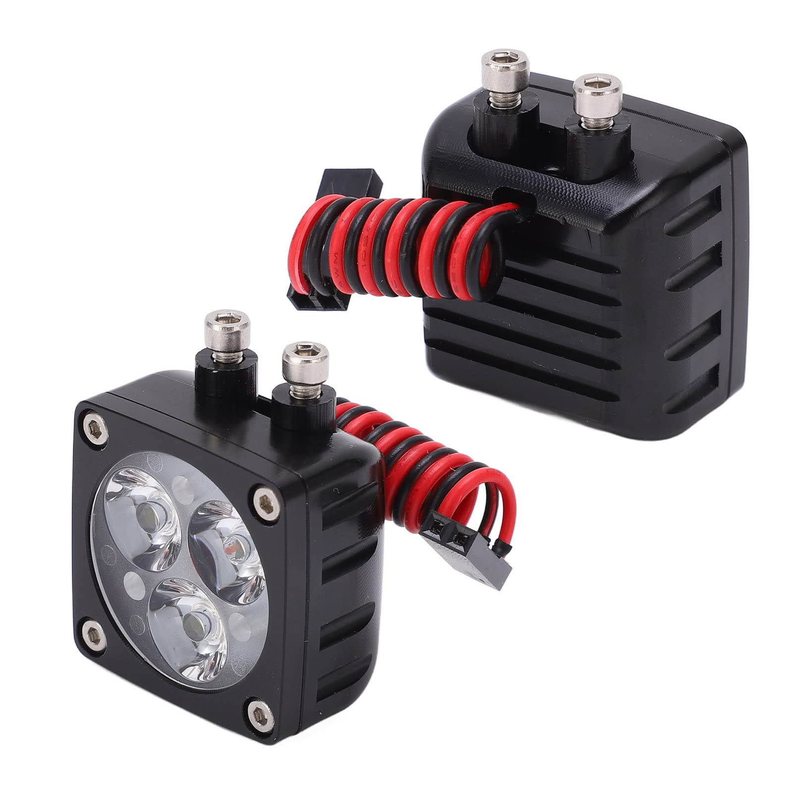 Shanrya Aluminum Alloy RC Car Spotlights - High Brightness LED Lights for 1/16 Scale Remote Control Cars | Perfect for Night Racing and Off-Road Adventures