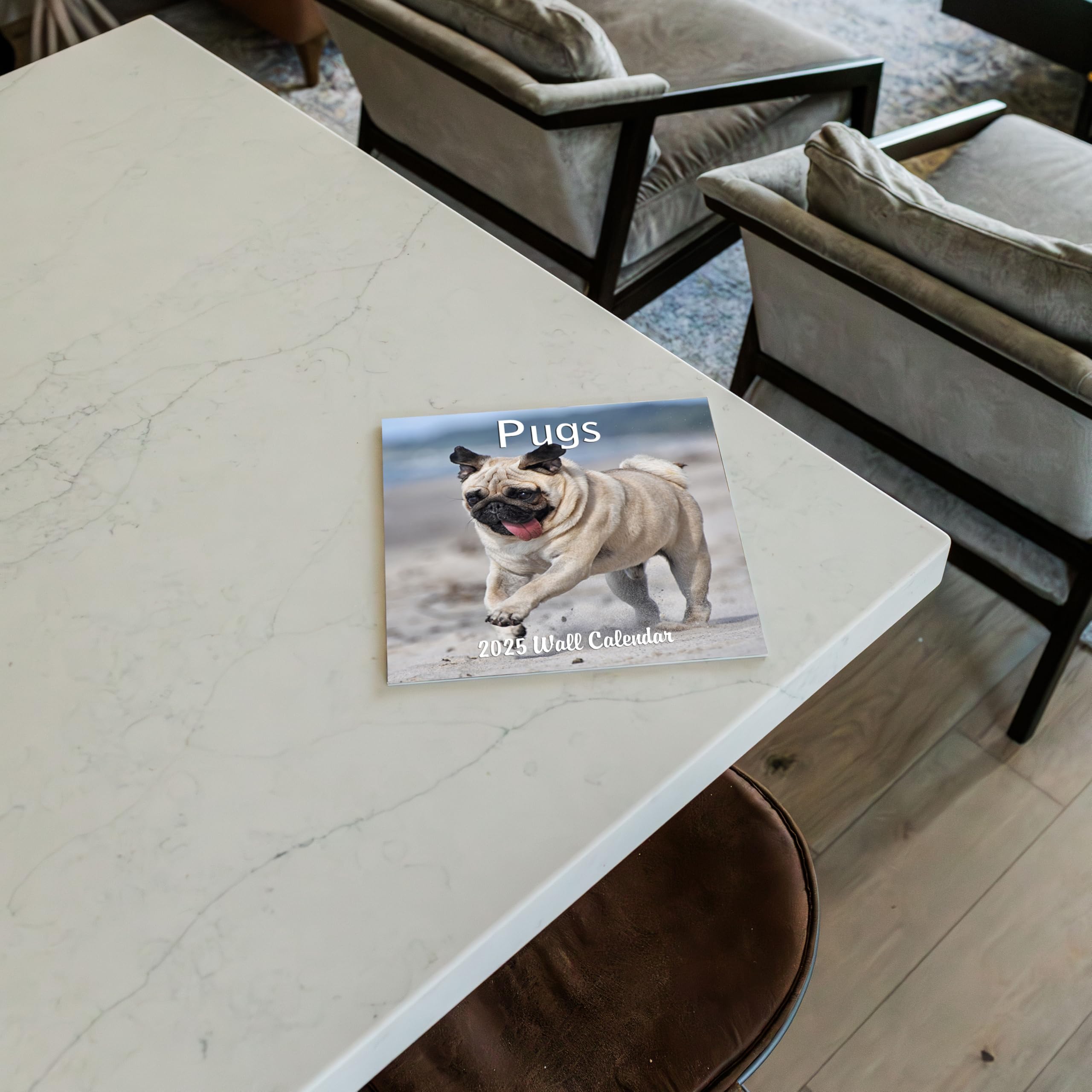 2025 Pugs Monthly Wall Calendar - 12