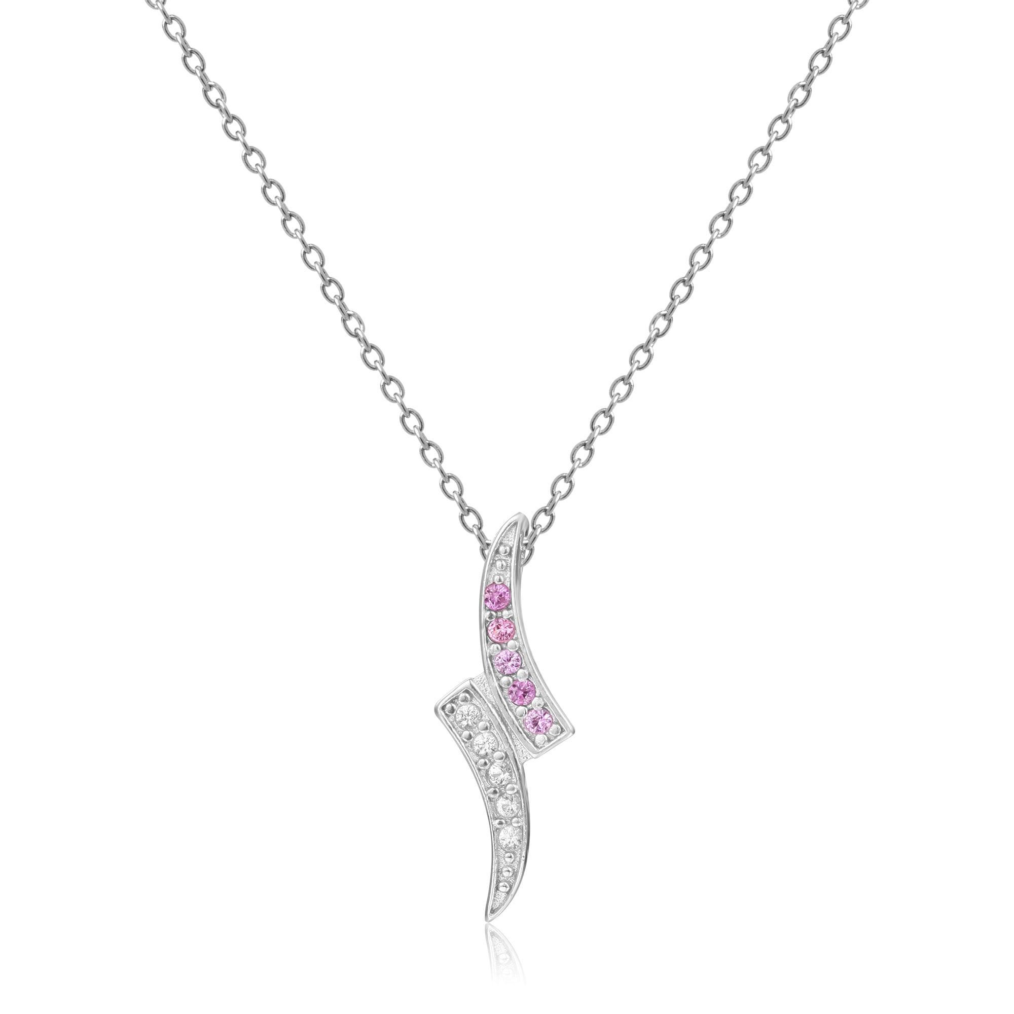 Elegant Pink Sapphire Dainty Pendant Necklace for Women | Sterling Silver Delicate Jewelry Gift for Her | Perfect for Valentine's Day, Anniversary & Special Occasions