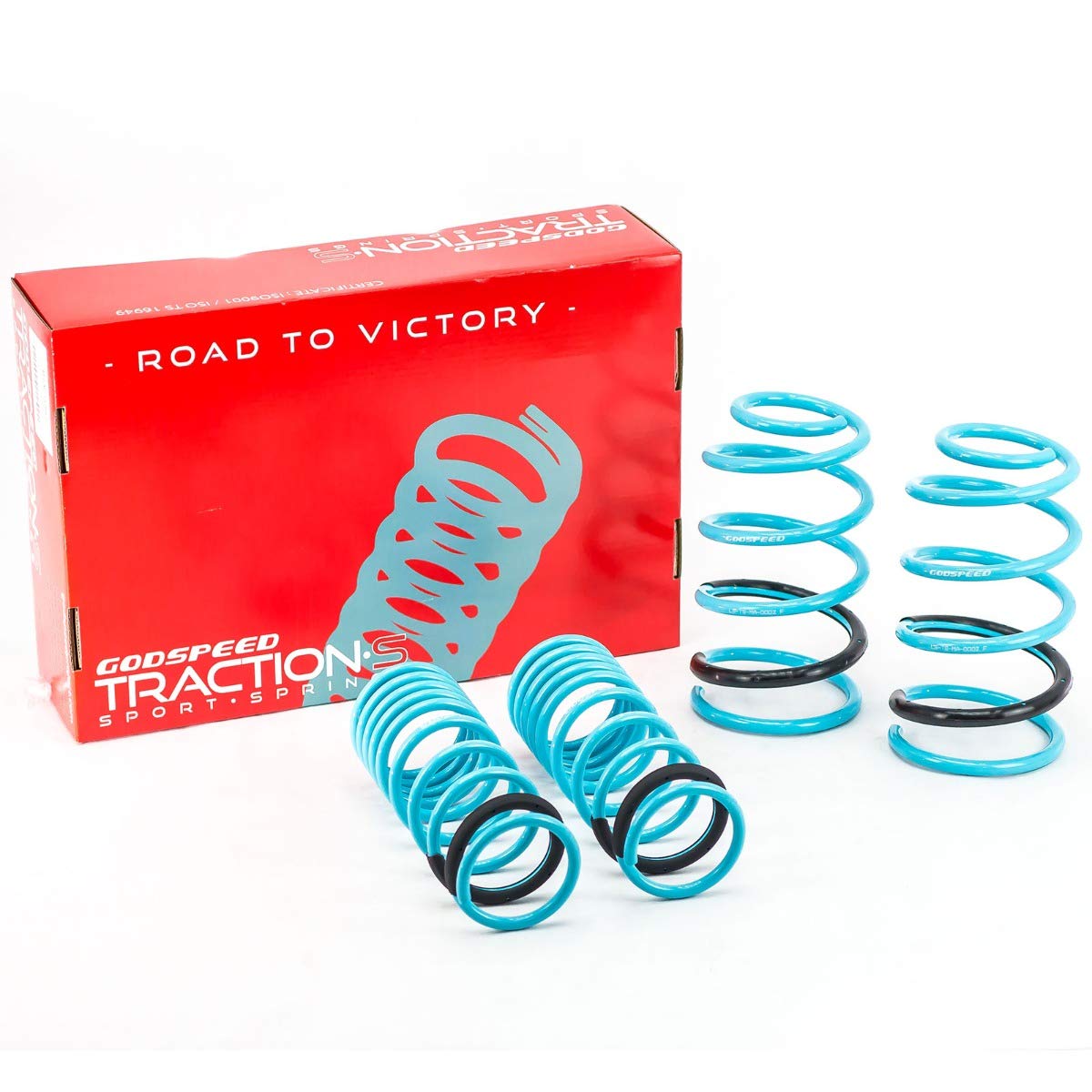 Godspeed LS-TS-MA-0002 Traction-S Performance Lowering Springs for Mazda 3 (BK) 2003-2008 - 4-Piece Set to Reduce Body Roll & Enhance Handling - Perfect for Street Racing & Track Day Enthusiasts
