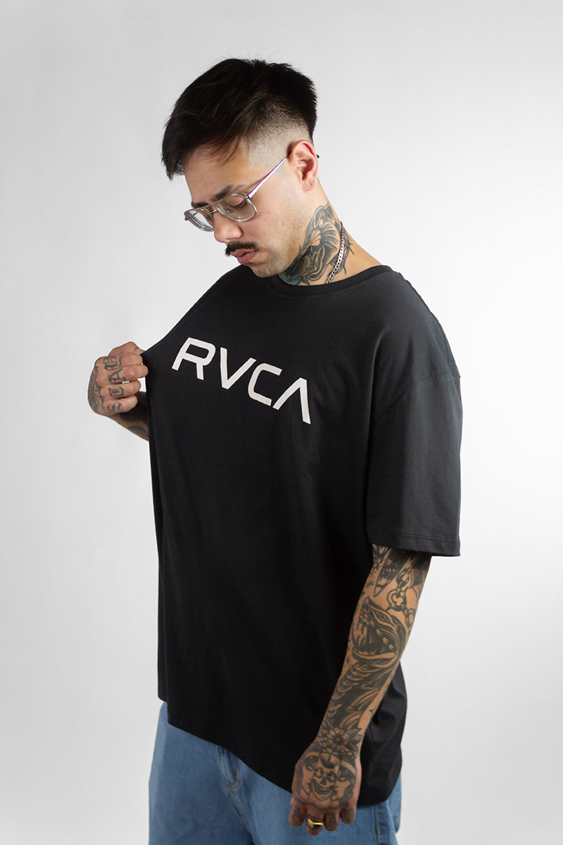 RVCA Men's MC Big DAYSHIFT T-Shirt - Black Cotton Casual Tee for Everyday Wear, Street Style & Outdoor Activities