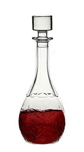 Bezrat Wine Decanter - 100% Hand Blown Lead-Free Crystal Glass Carafe for Red Wine | Elegant Wine Accessories & Gift for Wine Lovers | Perfect for Dinner Parties, Romantic Dates & Wine Tasting Events