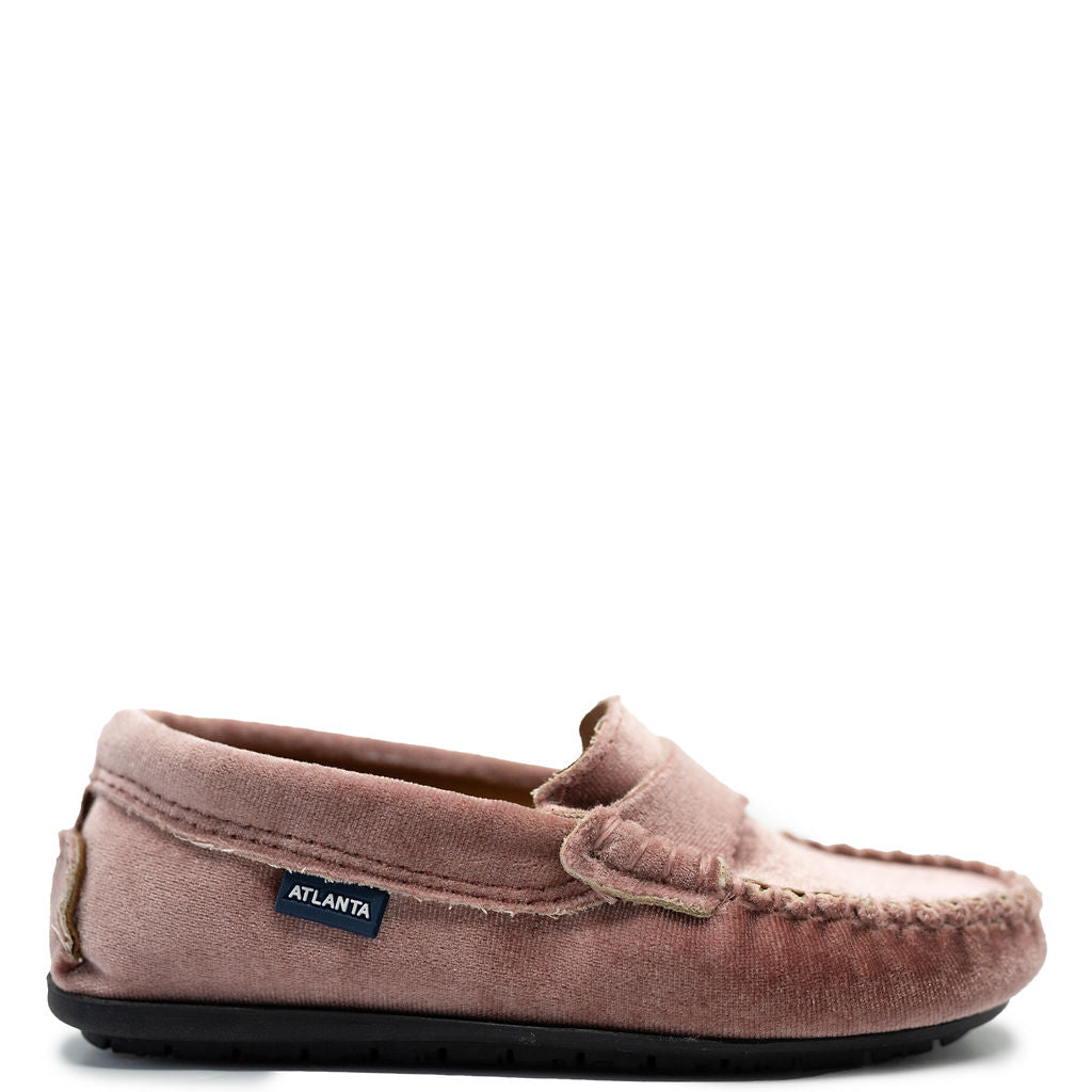 Atlanta Moccasin Rose Velvet Penny Loafers for Women - Comfortable Slip-On Dress Shoes for Office, Wedding & Casual Wear