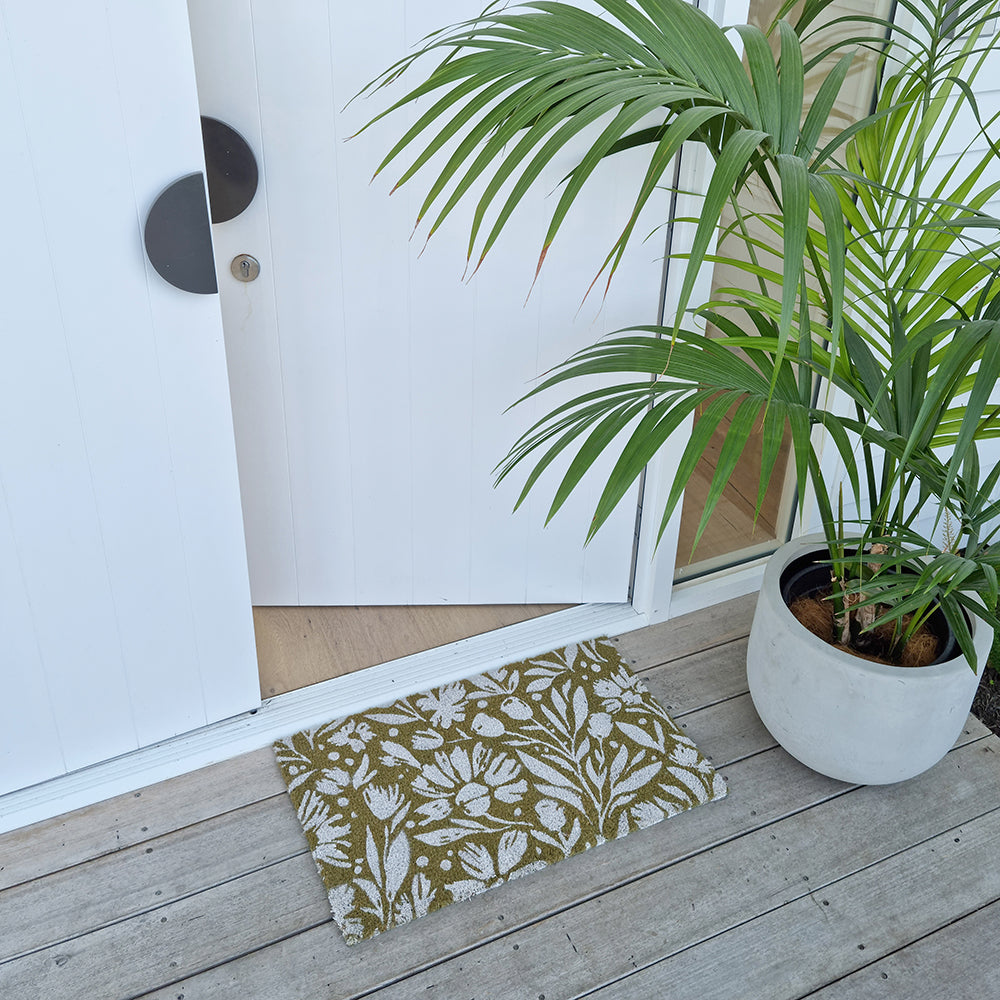 Premium PVC Backed Coir Doormat 45x75cm - Durable & Eco-Friendly Entrance Mat for Home, Office & Outdoor Use - Perfect for Mud, Dirt & Water Absorption - Kennedy Style Design