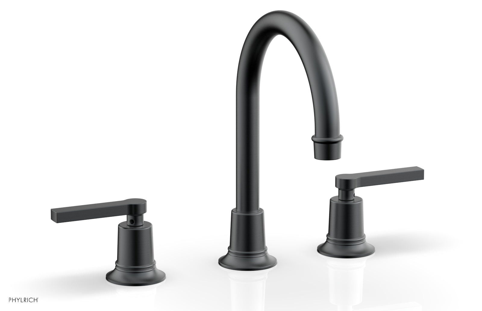 HEX MODERN Widespread Bathroom Faucet with Lever Handles - Model 501 04 - Perfect for Contemporary Vanities and Powder Rooms