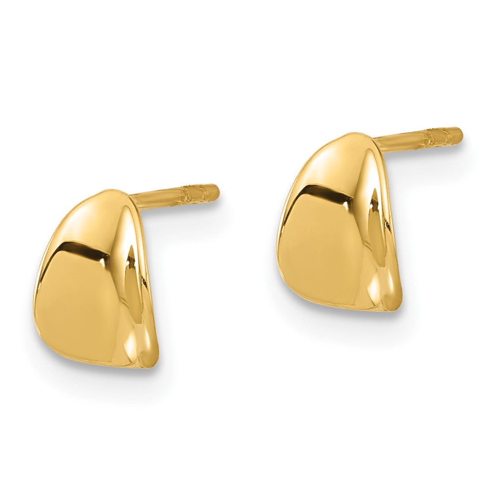 Gold Polished Wavy Post Earrings for Women - Elegant & Hypoallergenic YE2164 | Perfect for Weddings, Parties & Everyday Wear
