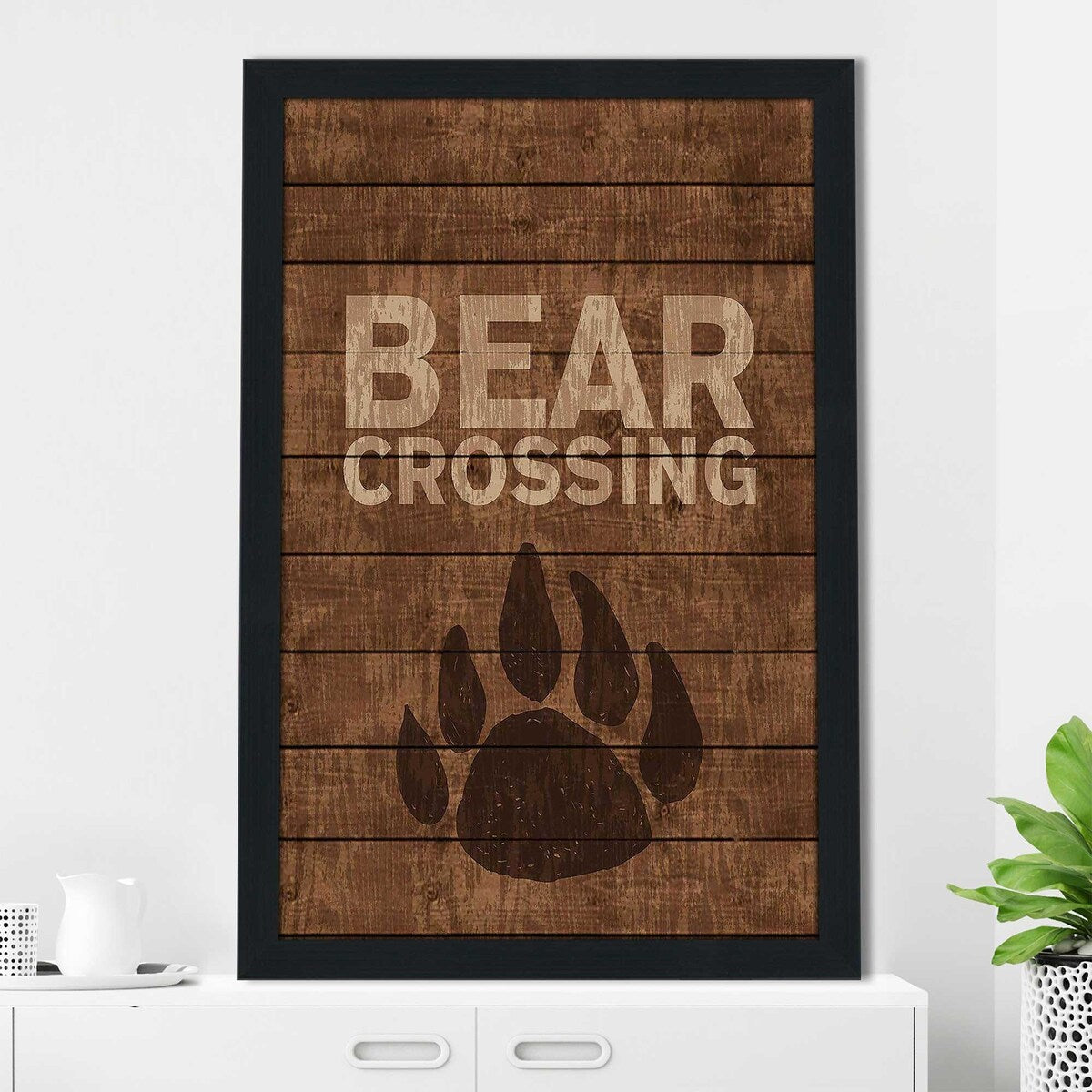 Bear Crossing (Vertical) Acrylic Wall Art Print - Perfect for Home, Office & Cabin Decor