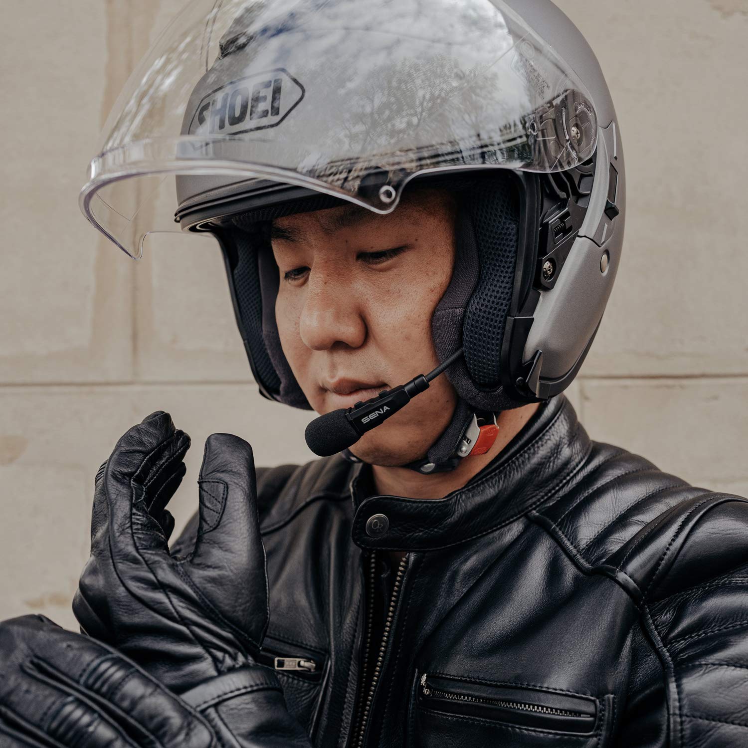Sena 3S Plus Boom Motorcycle Bluetooth Headset - Wireless Communication System for Riders, Black (Ideal for Motorcycle Tours, Group Riding & Hands-Free Calls)
