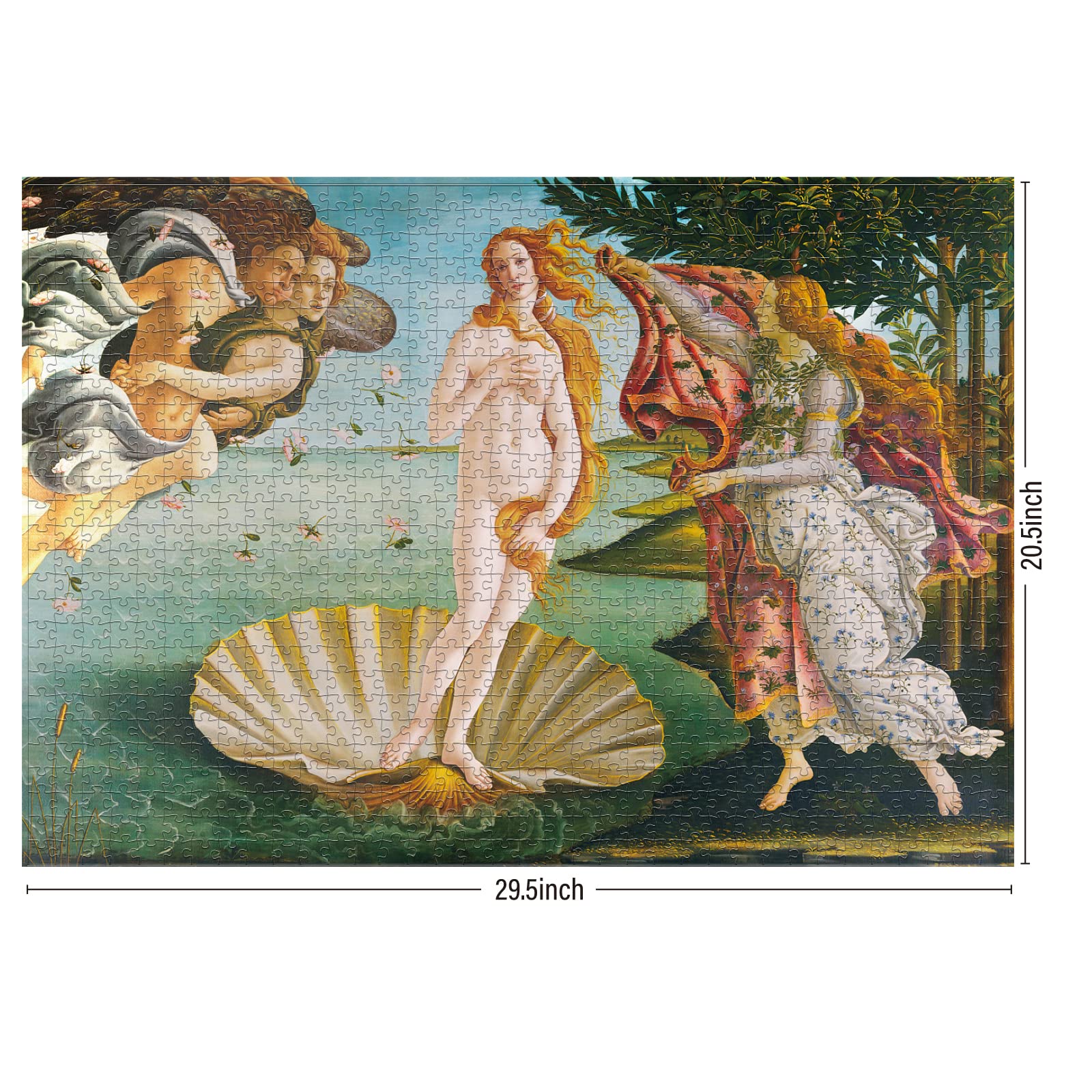 1000 Piece Puzzle for Adults - The Birth of Venus by Sandro Botticelli | Officially Licensed High-Resolution Jigsaw Puzzle with Matte Finish & Smooth Edges | Dust-Free Art Puzzle for Home Decor, Relaxation & Family Game Night