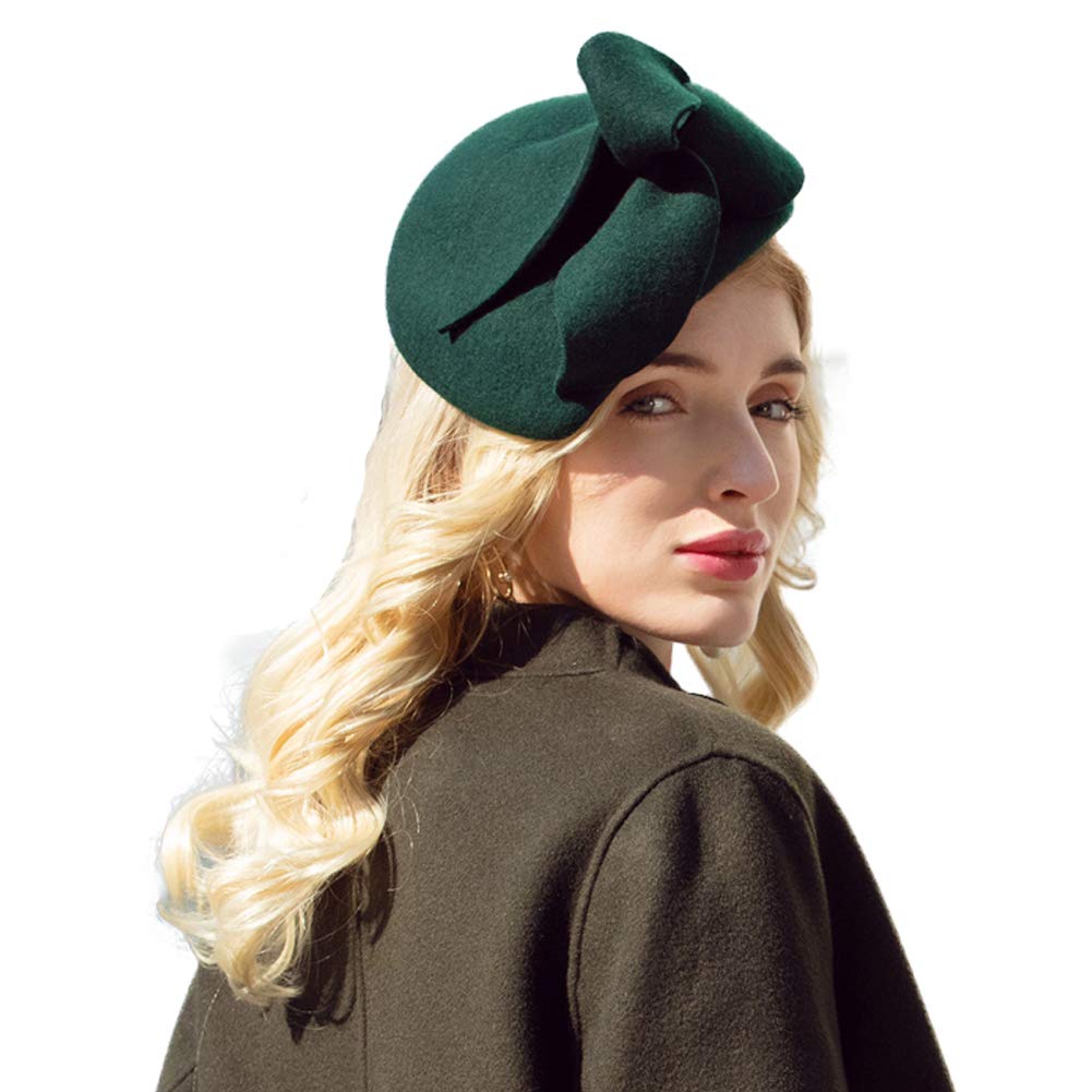 Vintage 1950s Church Hats for Women - Small Formal Ladies Derby & Blue Pill Box Hats - Elegant Party Fascinators for Weddings, Tea Parties & Special Occasions